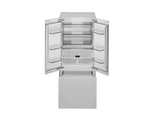 Bertazzoni REF36FDBZPNV24 36 Inch Built-In French Door Refrigerator With Ice Maker And Internal Water Dispenser Panel Ready