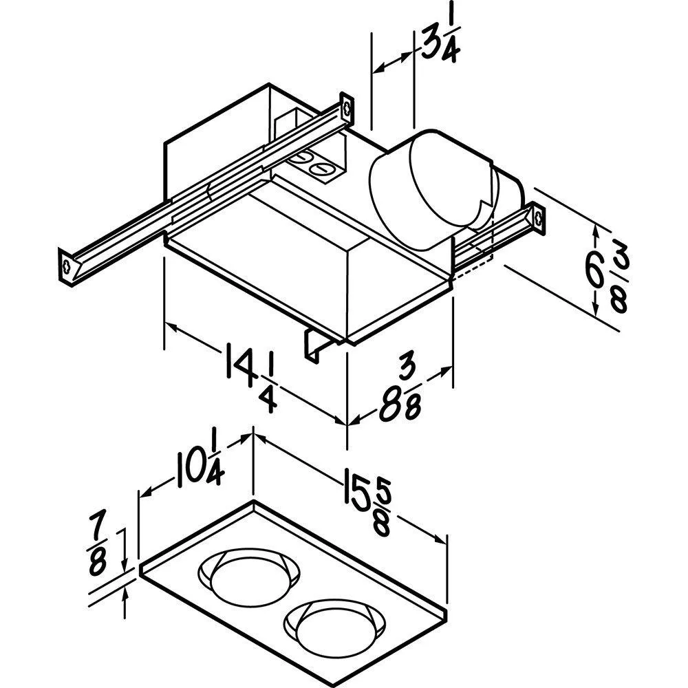 Broan 164 Broan-Nutone Wall Vent Kit. 3 Or 4 Round Duct