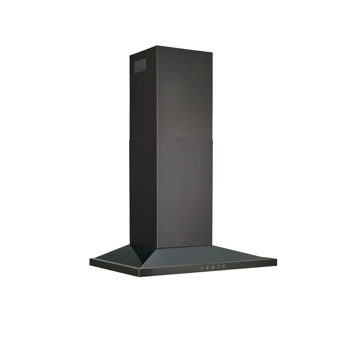 Broan BWS1304BLS Broan 30-Inch Convertible Wall-Mount Low Profile Pyramidal Chimney Range Hood. 450 Max Cfm. Black Stainless Steel