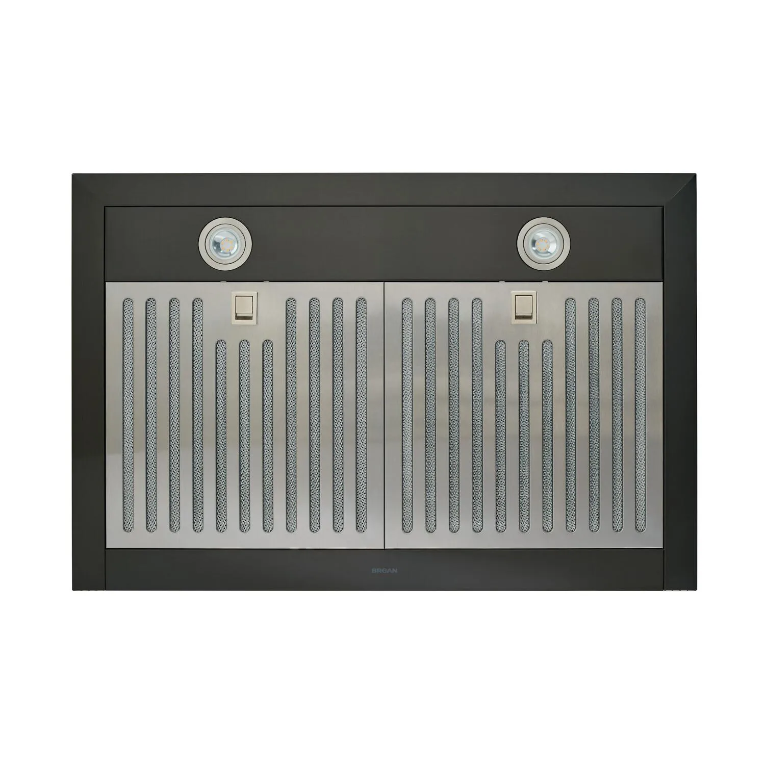 Broan BWS1304BLS Broan 30-Inch Convertible Wall-Mount Low Profile Pyramidal Chimney Range Hood. 450 Max Cfm. Black Stainless Steel