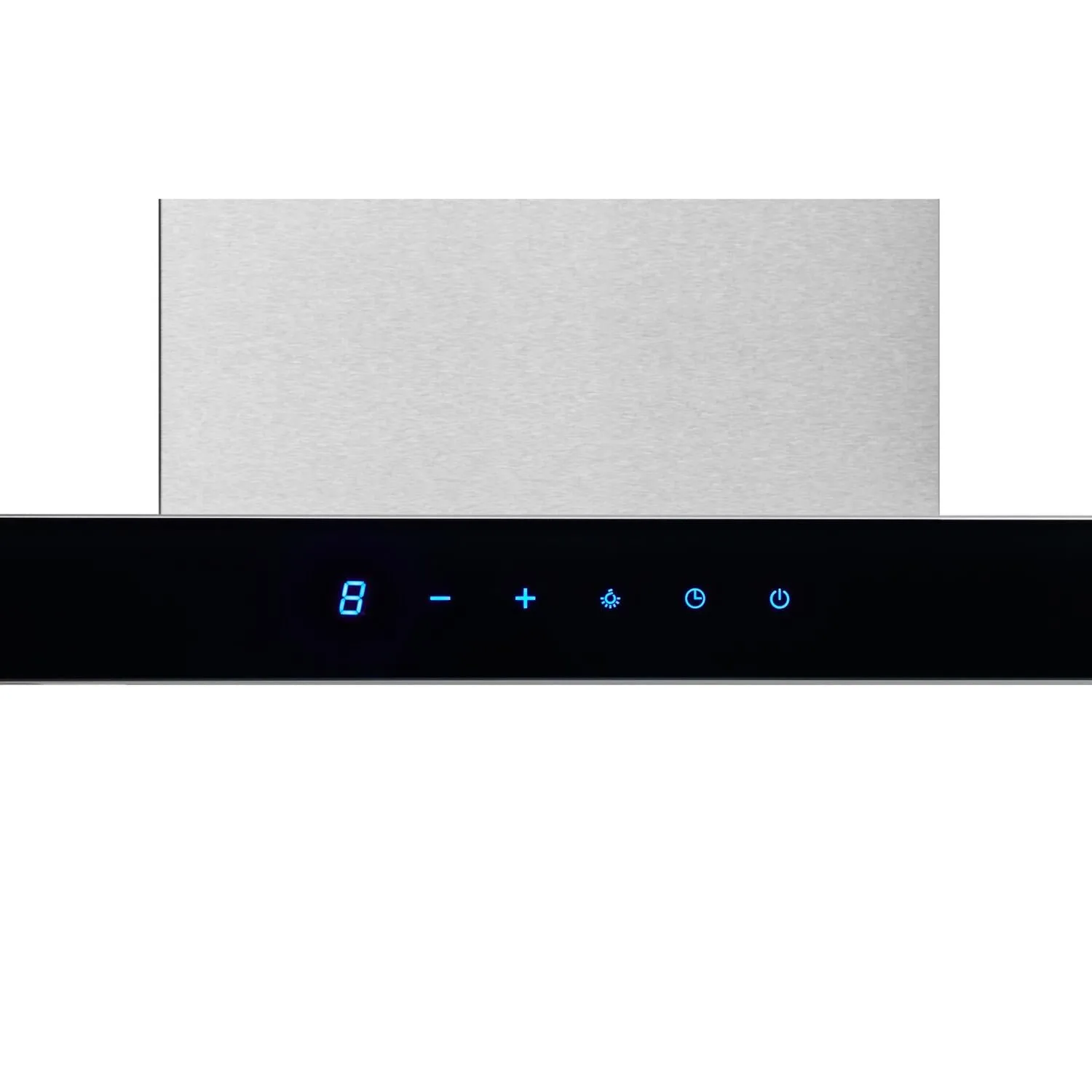 Broan BWT1304SSB Broan 30-Inch Convertible Wall-Mount T-Style Chimney Range Hood. 450 Max Cfm. Stainless Steel W/Black Glass