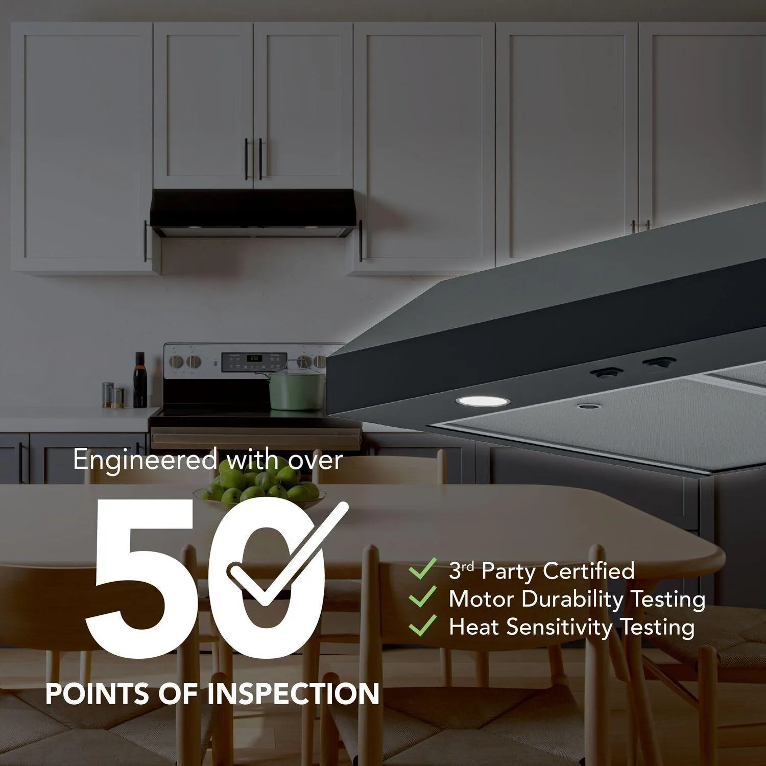Broan GLA1303BL Broan-Nutone 30-Inch Under Cabinet Range Hood. Energy Star. 350 Max Blower Cfm. Black