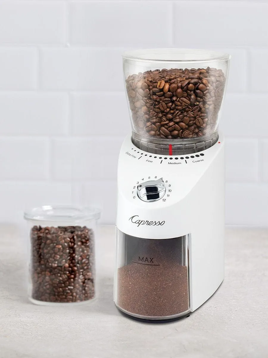 Capresso Infinity Plus Burr Grinder. White