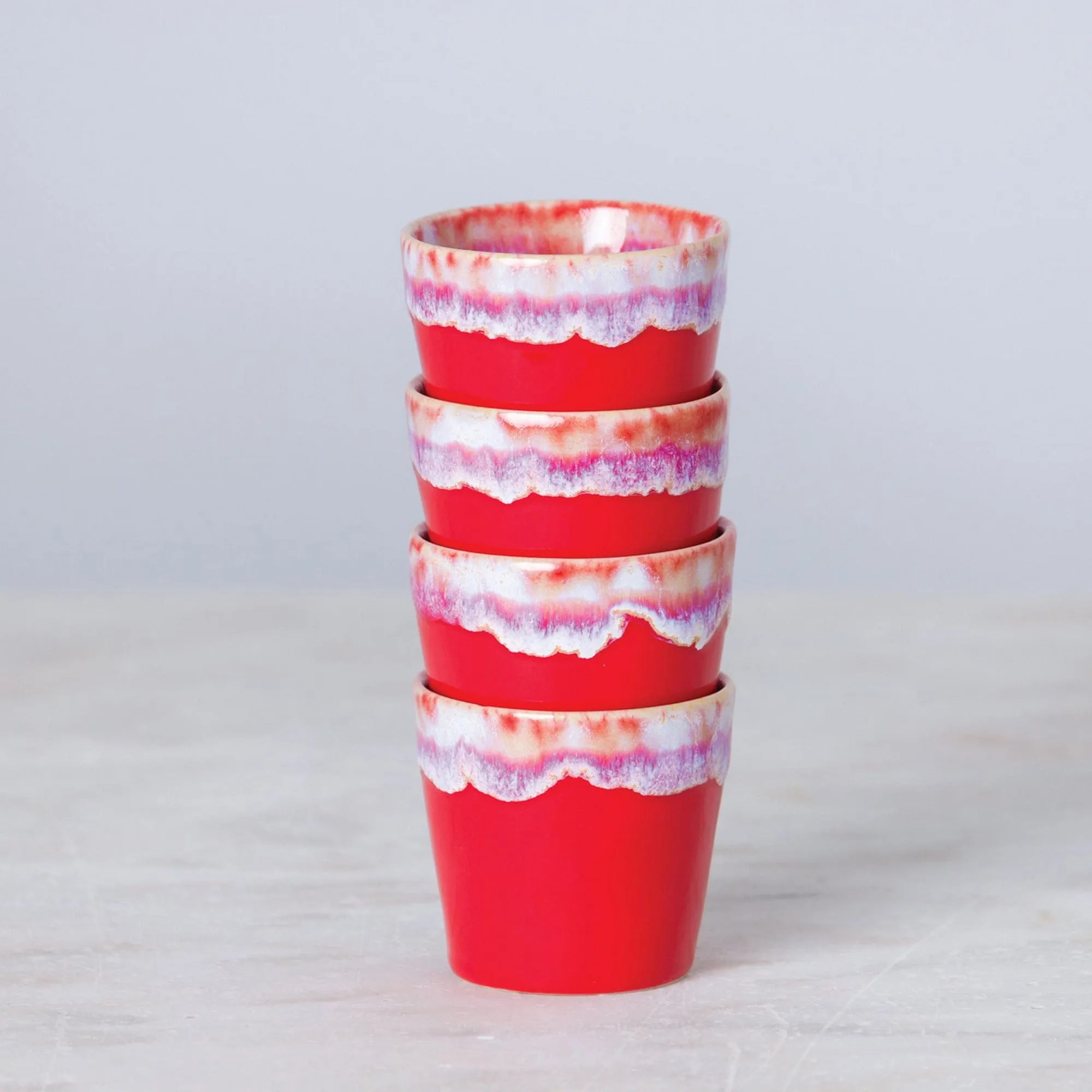 Casafina Grepresso Handmade Fine Stoneware Espresso Cup - Red