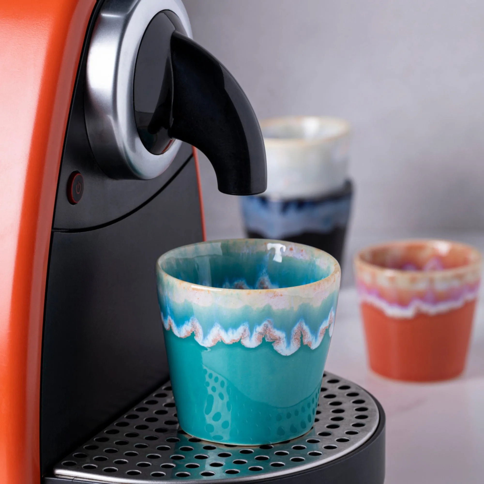 Casafina Grepresso Handmade Fine Stoneware Espresso Cup - Red
