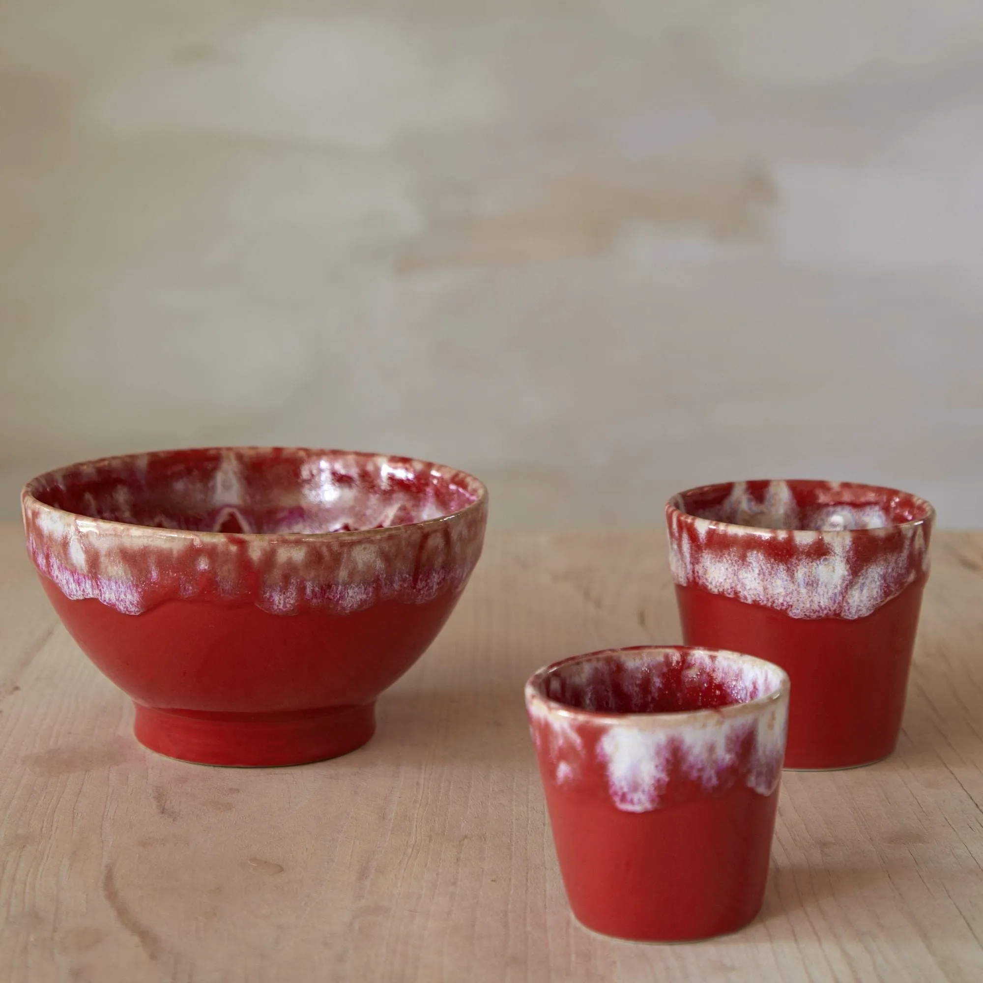 Casafina Grepresso Handmade Fine Stoneware Espresso Cup - Red