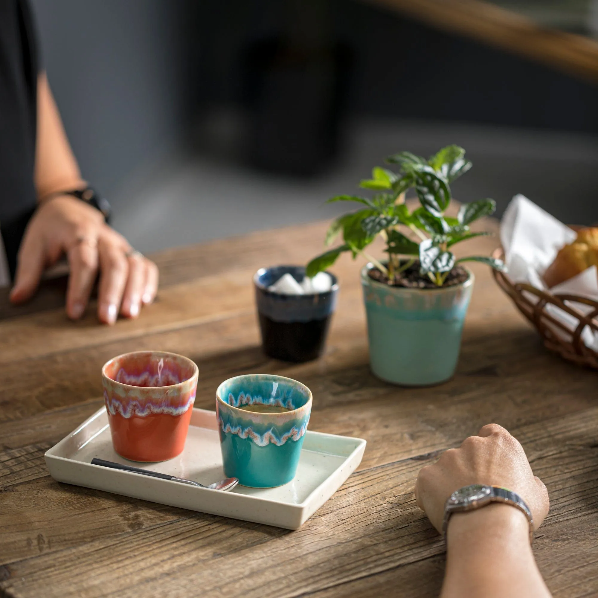 Casafina Grepresso Handmade Fine Stoneware Espresso Cup - Red