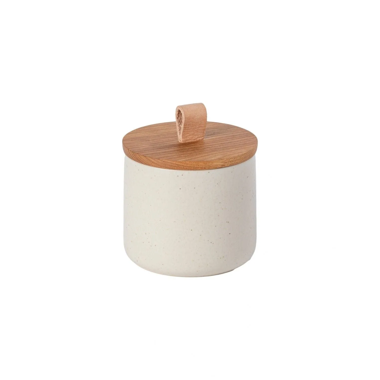 Casafina Pacifica Canister w/ Oak Wood Lid - Vanilla