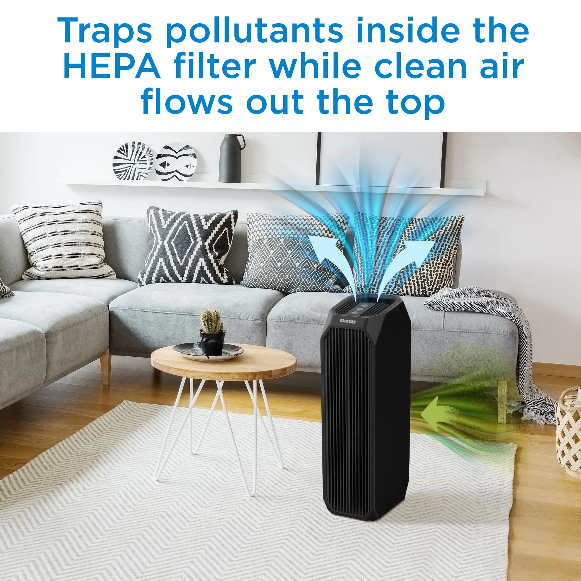Danby DAP143BABUV Danby Air Purifier Up To 210 Sq. Ft. In Black