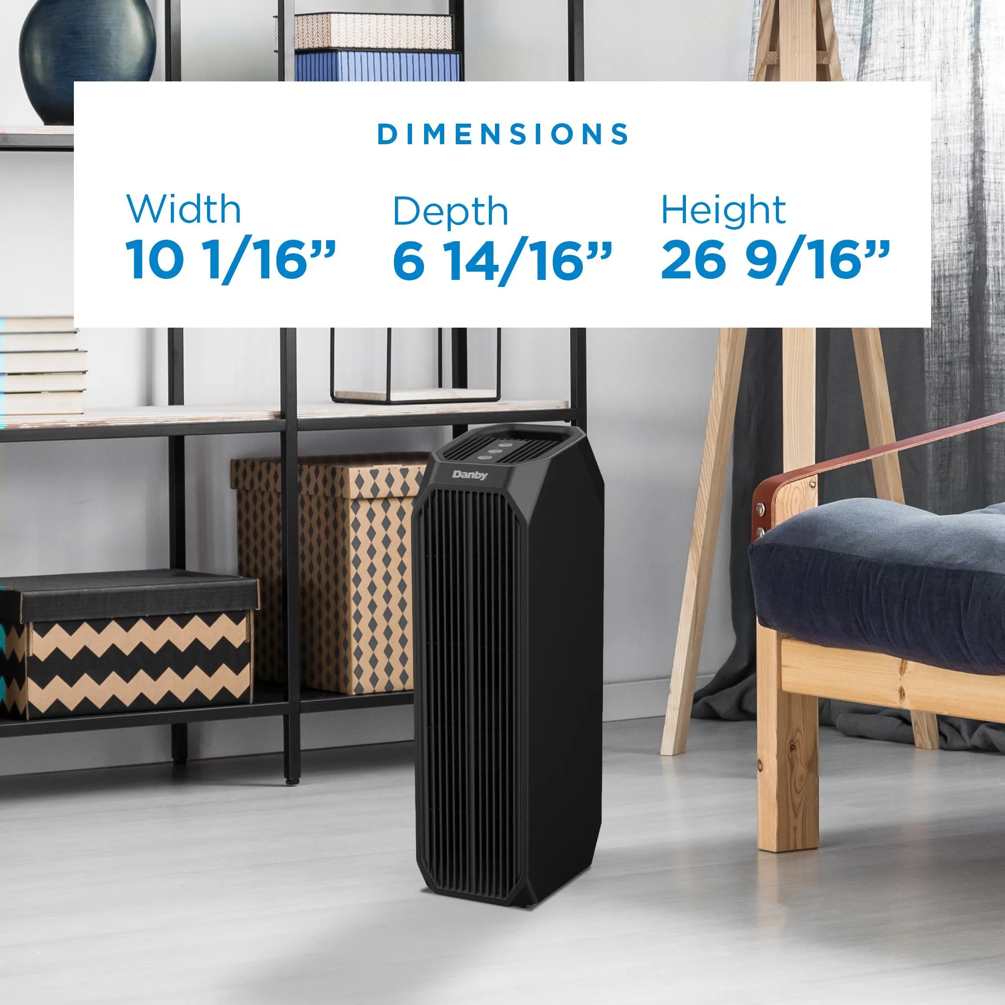 Danby DAP143BABUV Danby Air Purifier Up To 210 Sq. Ft. In Black