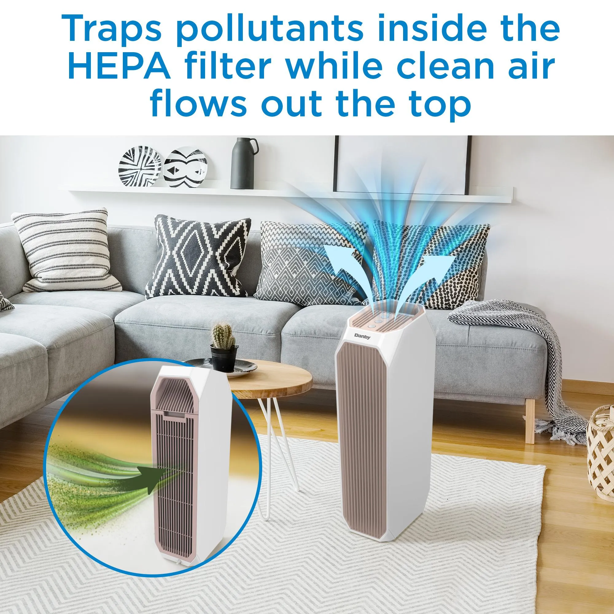 Danby DAP143BAWUV Danby Air Purifier Up To 210 Sq. Ft. In White