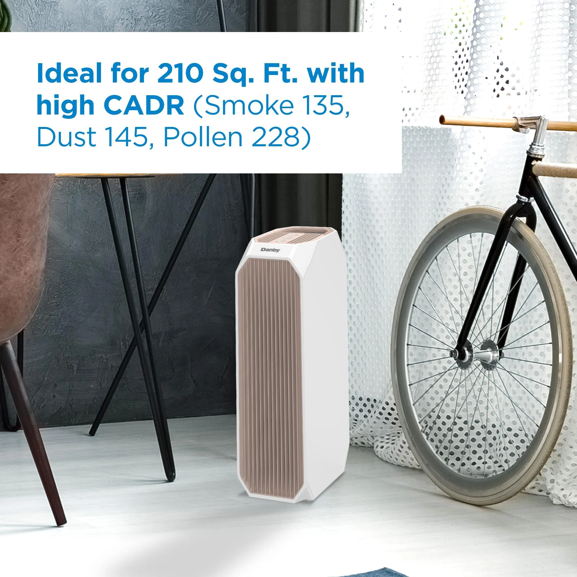 Danby DAP143BAWUV Danby Air Purifier Up To 210 Sq. Ft. In White