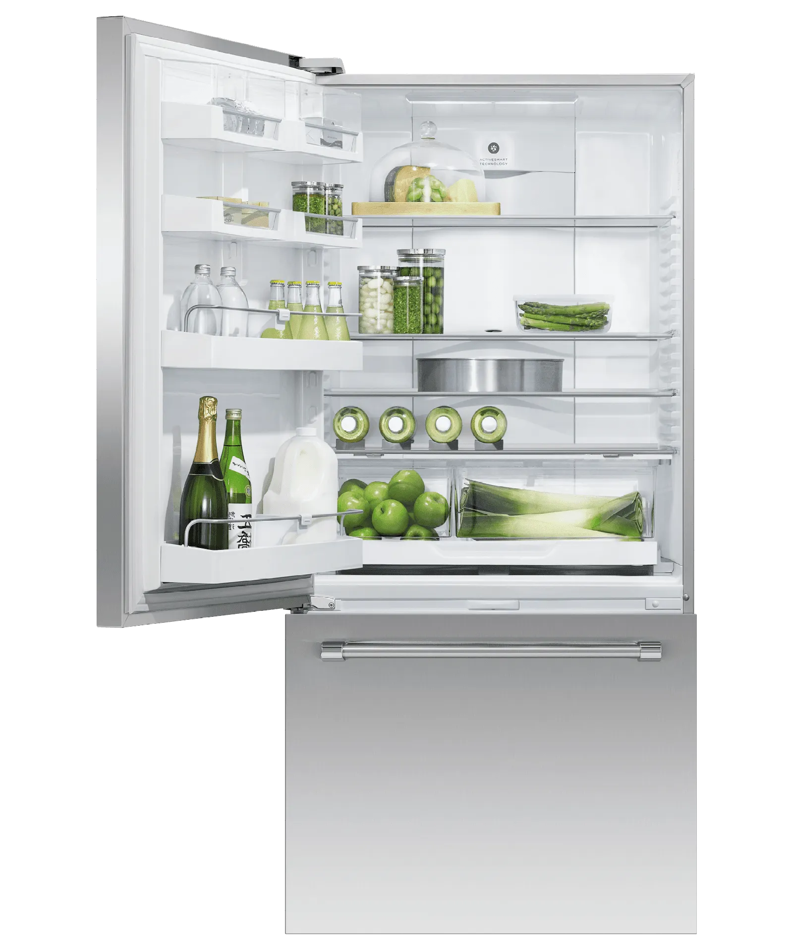 Fisher & Paykel RF170WLKUX6 Freestanding Refrigerator Freezer. 32. 17.5 Cu Ft. Ice & Water