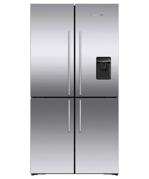 Fisher & Paykel RF203QDUVX1 Freestanding Quad Door Refrigerator Freezer. 36. 18.9 Cu Ft. Ice & Water