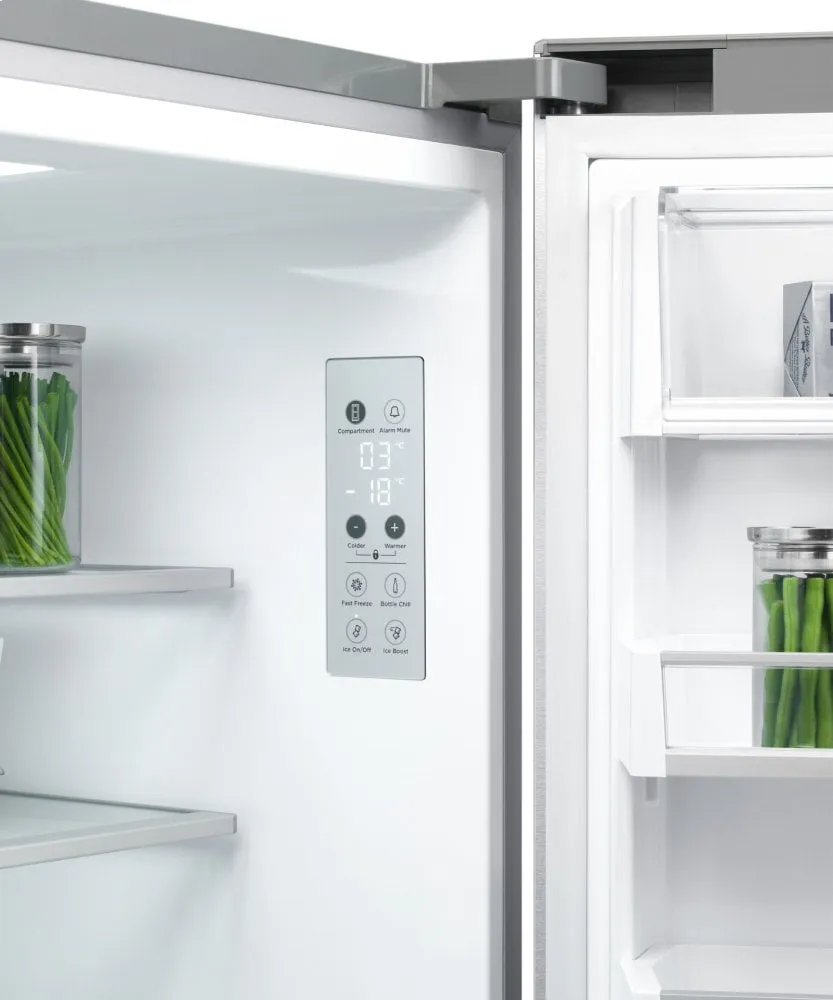 Fisher & Paykel RF203QDUVX1 Freestanding Quad Door Refrigerator Freezer. 36. 18.9 Cu Ft. Ice & Water