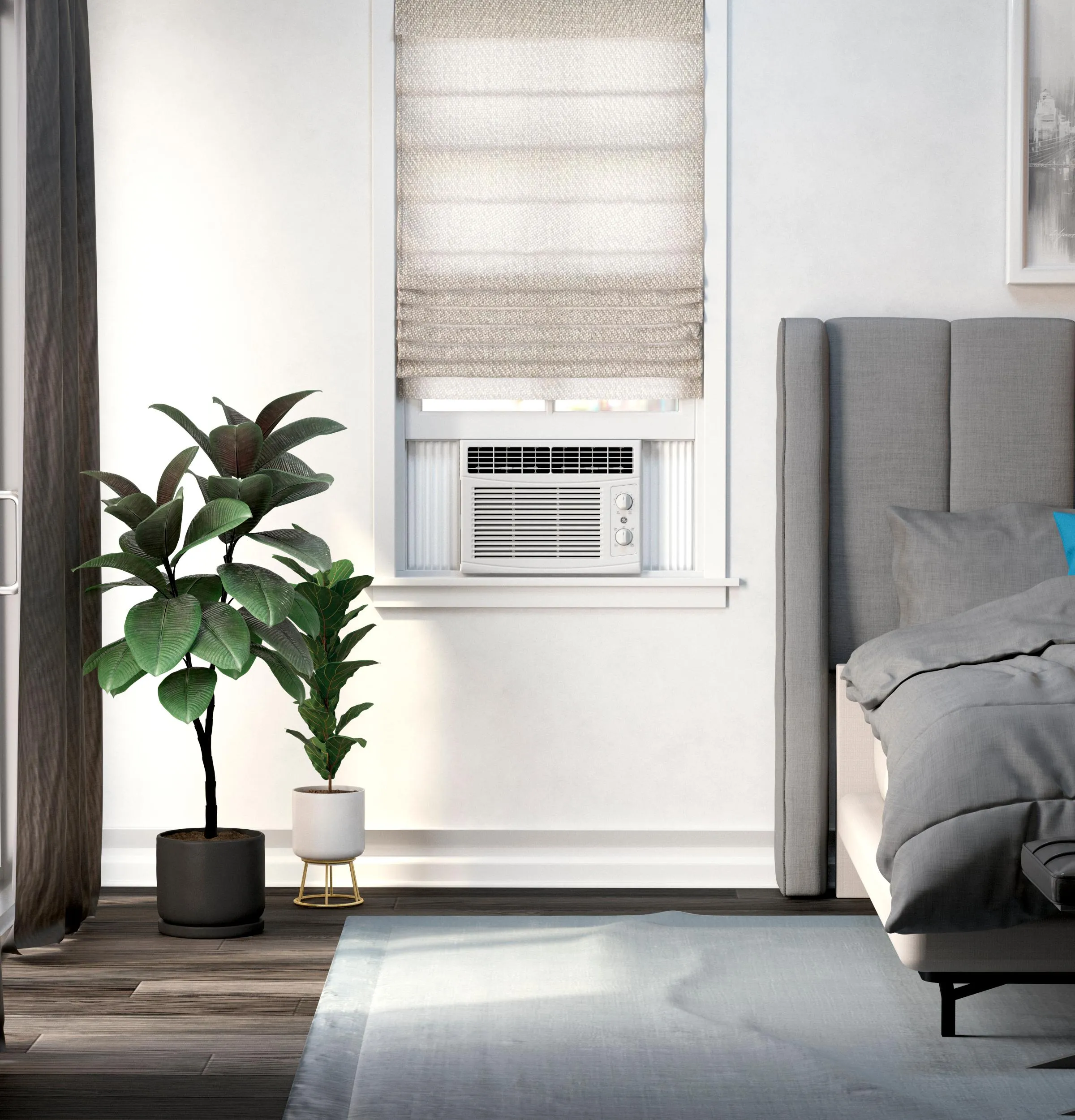 Ge Appliances AHEC05AC Ge 5.000 Btu Mechanical Window Air Conditioner For Small Rooms Up To 150 Sq Ft.