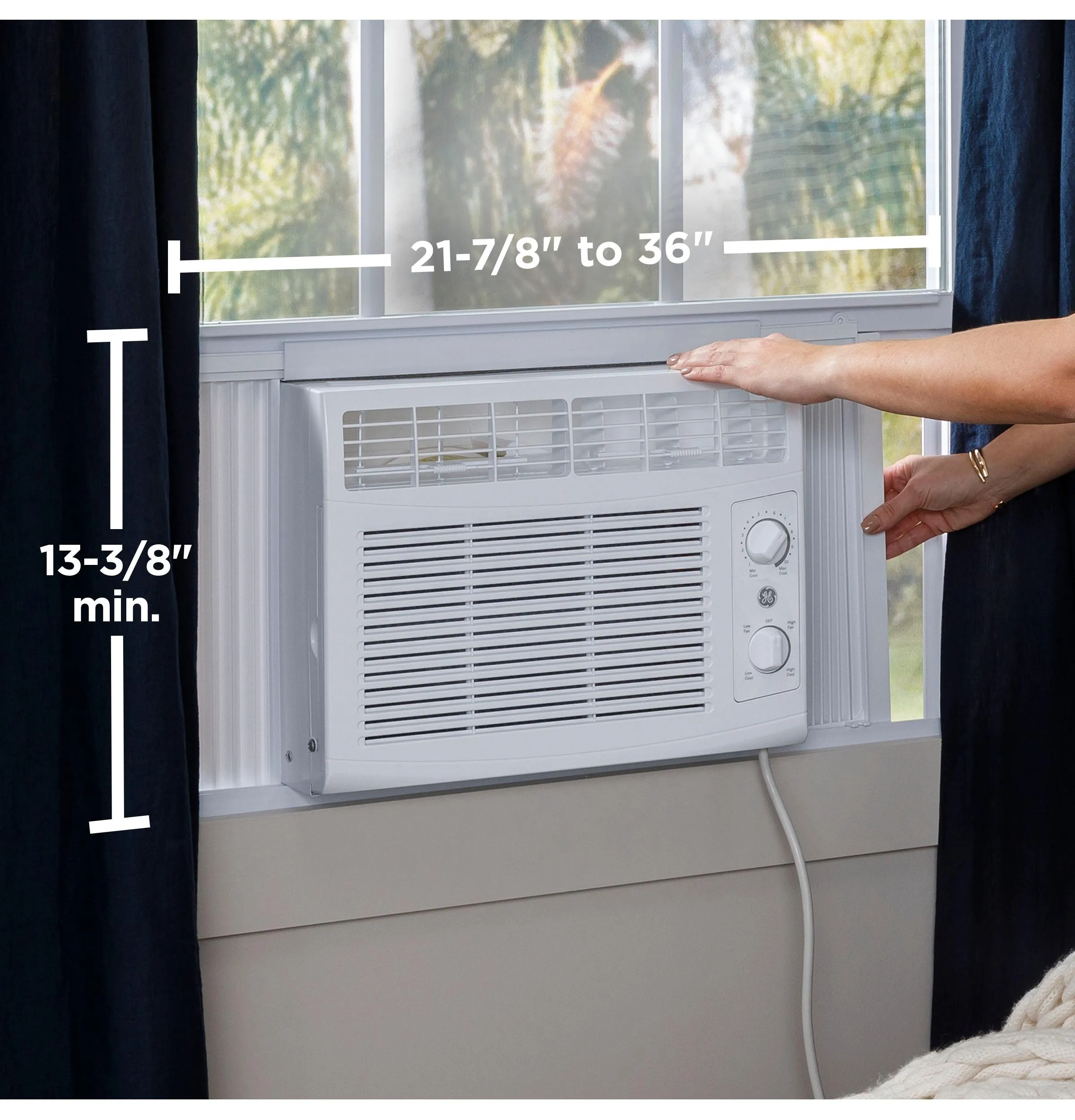 Ge Appliances AHEC05AC Ge 5.000 Btu Mechanical Window Air Conditioner For Small Rooms Up To 150 Sq Ft.
