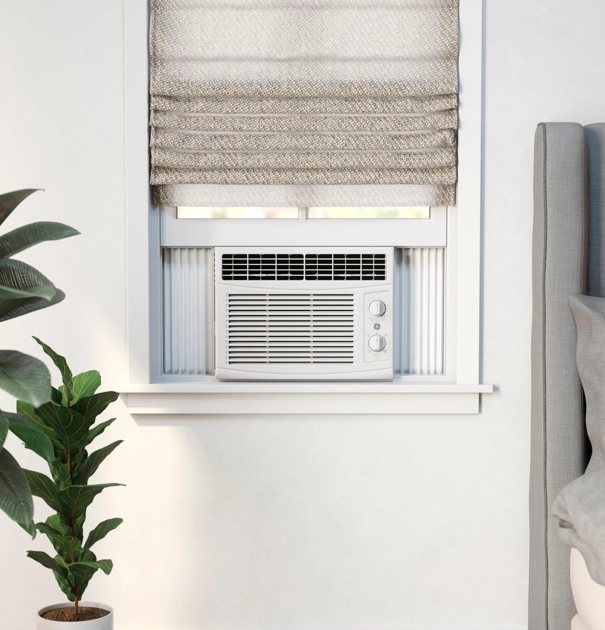 Ge Appliances AHEC05AC Ge 5.000 Btu Mechanical Window Air Conditioner For Small Rooms Up To 150 Sq Ft.