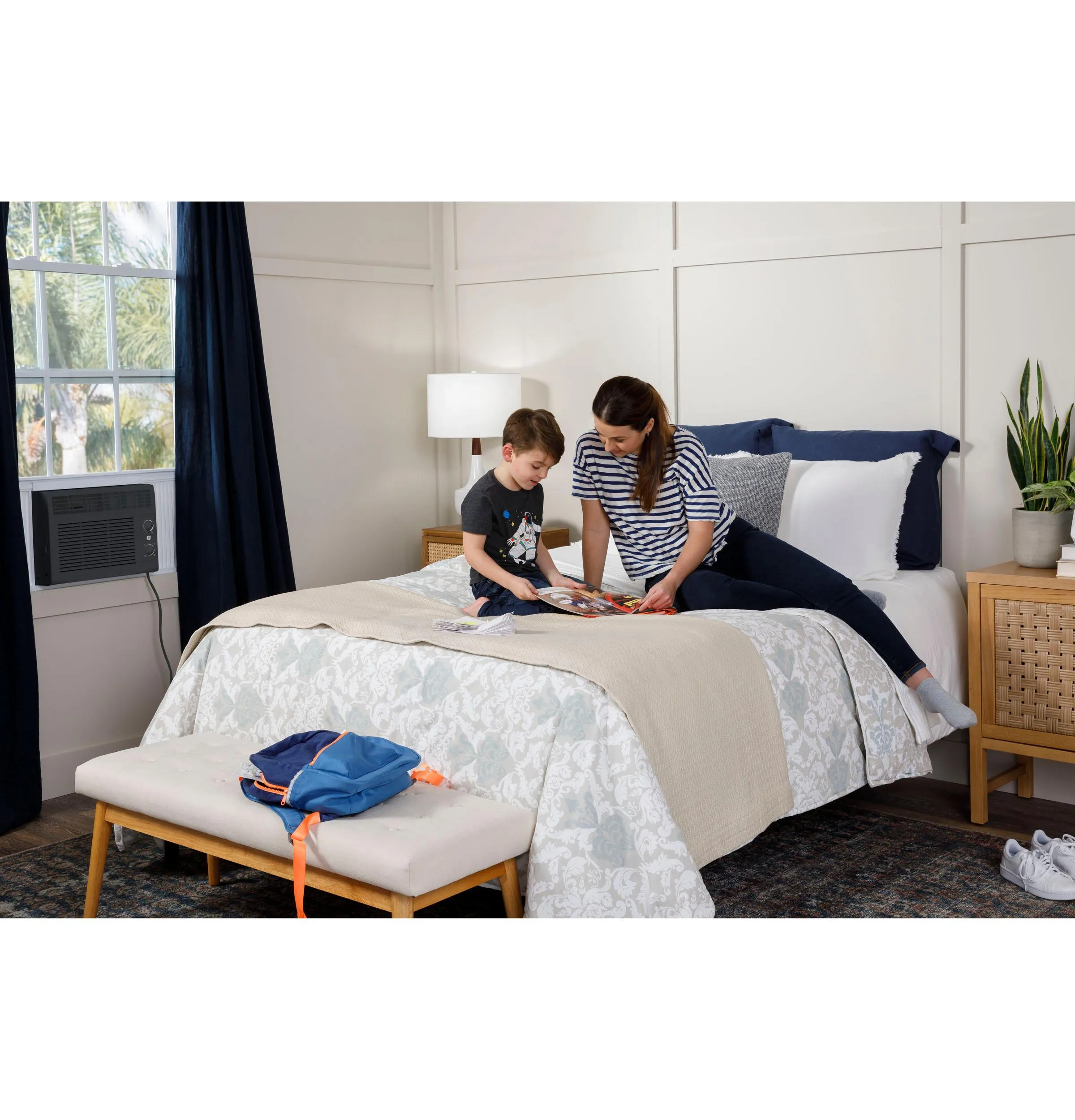 Ge Appliances AHED05AC Ge 5.000 Btu Mechanical Window Air Conditioner For Small Rooms Up To 150 Sq Ft.. Black