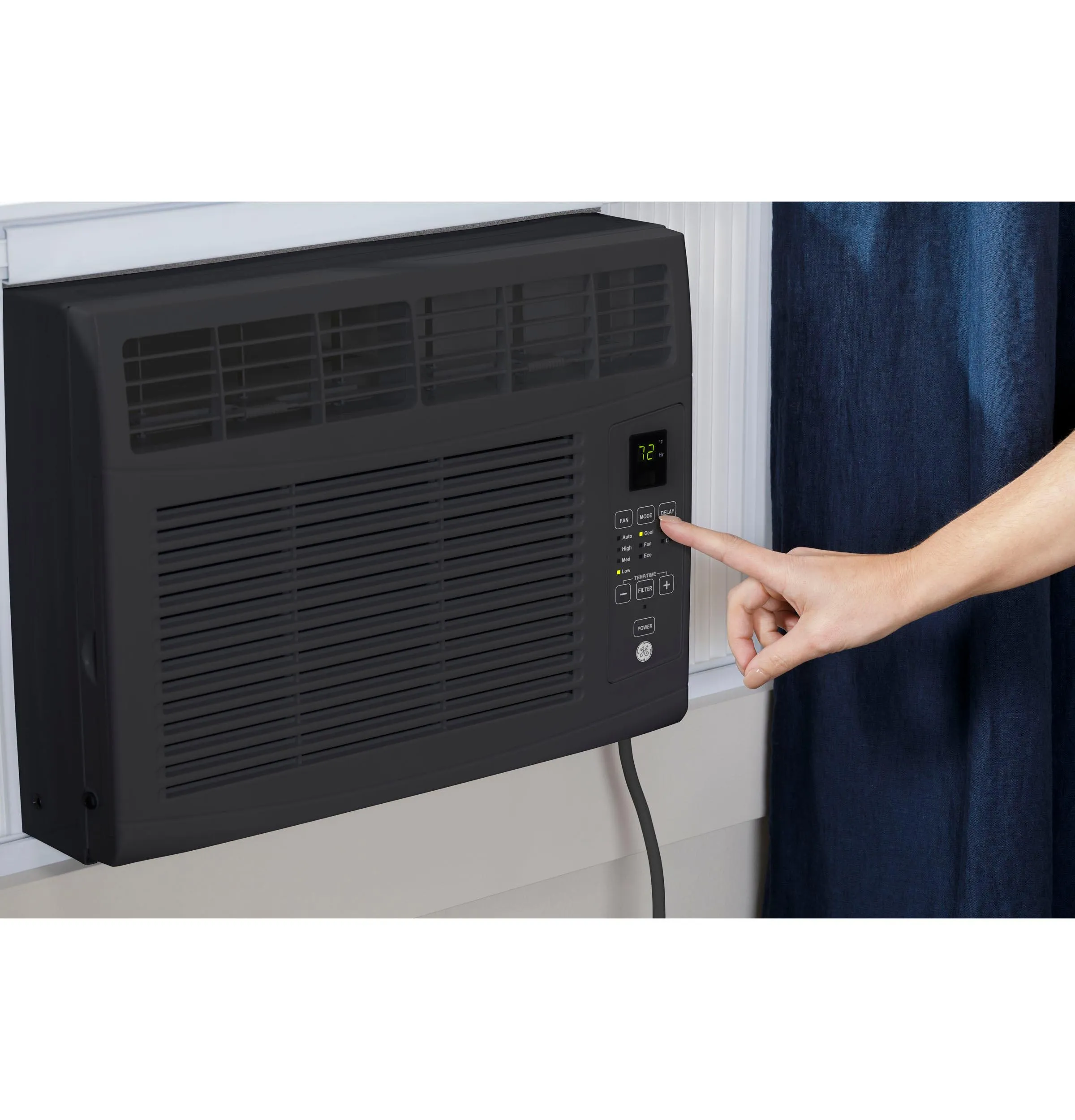 Ge Appliances AHEF06BC Ge 6.000 Btu Electronic Window Air Conditioner For Small Rooms Up To 250 Sq Ft.. Black