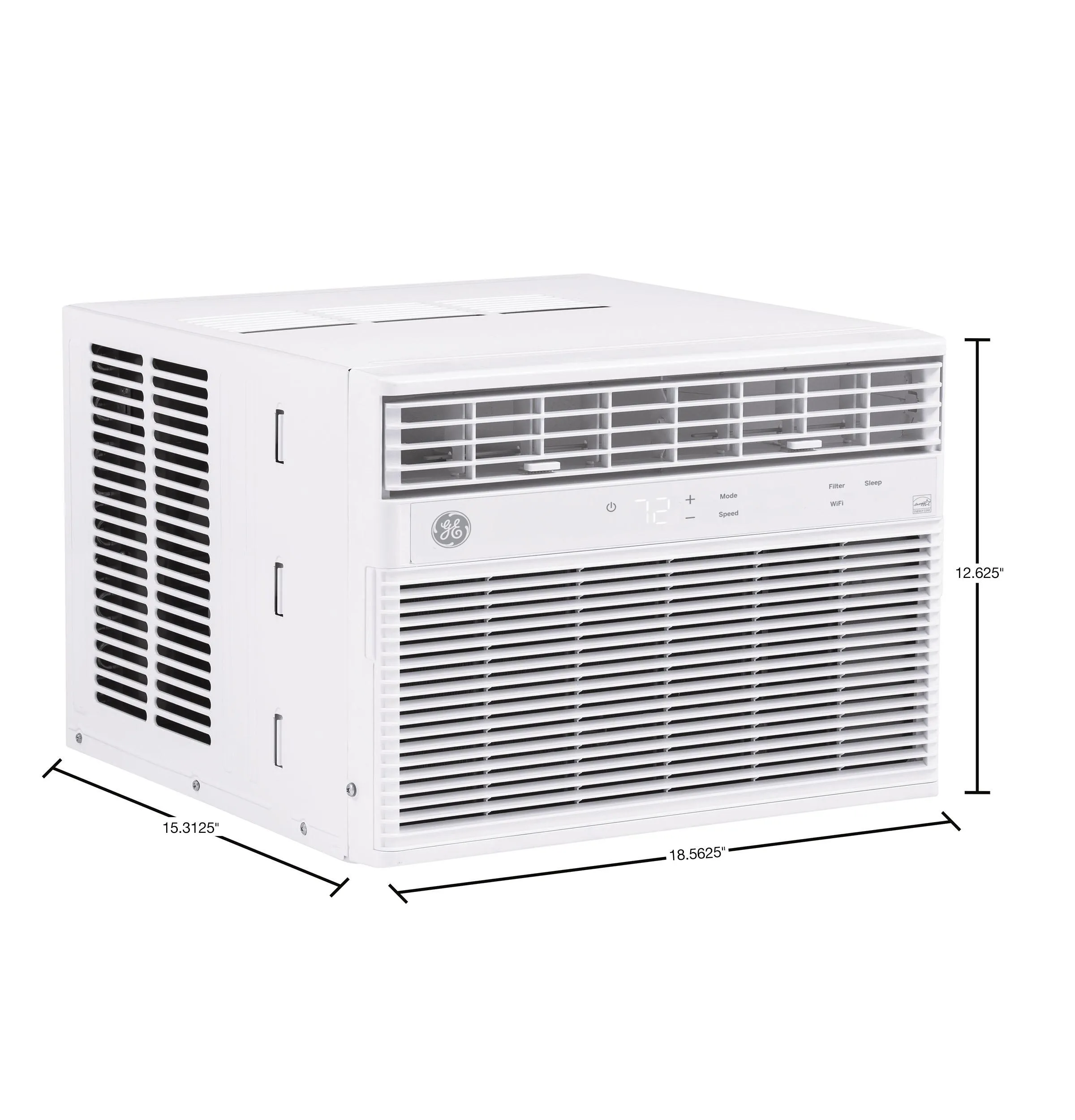 Ge Appliances AHEK08AC Ge Energy Star 8.000 Btu Smart Electronic Window Air Conditioner For Medium Rooms Up To 350 Sq. Ft.