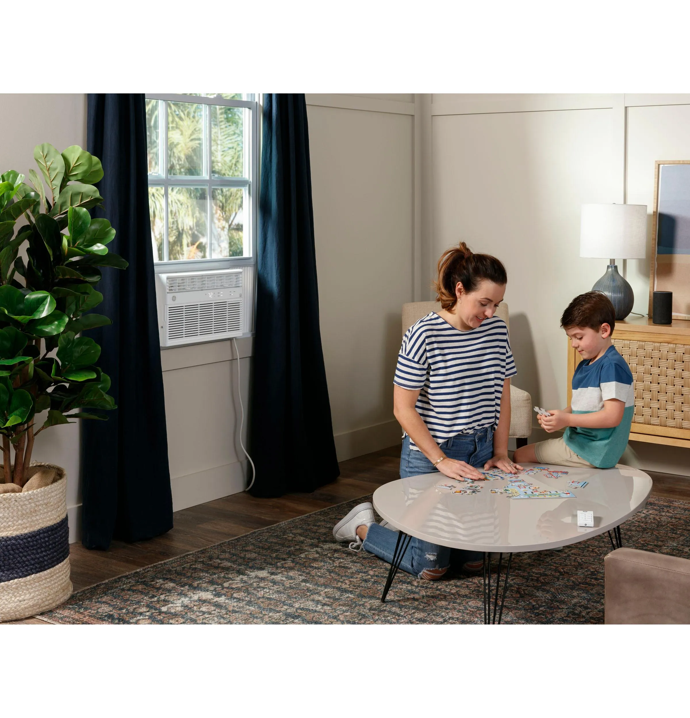Ge Appliances AHEK08AC Ge Energy Star 8.000 Btu Smart Electronic Window Air Conditioner For Medium Rooms Up To 350 Sq. Ft.