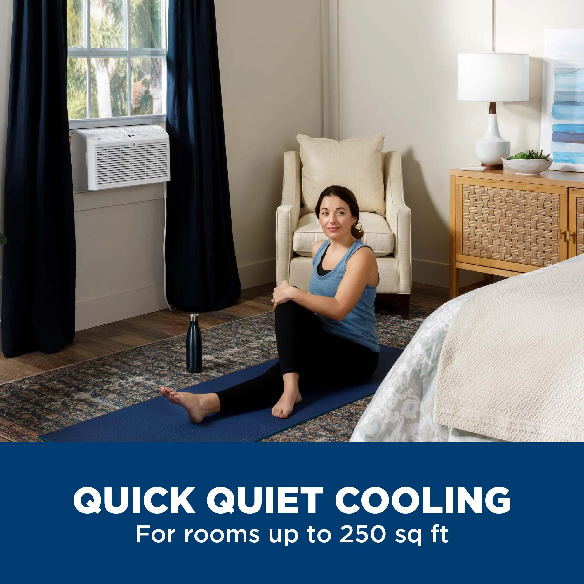 Ge Appliances AHEL06BB Ge 6.200 Btu Ultra Quiet Window Air Conditioner For Small Rooms Up To 250 Sq. Ft.