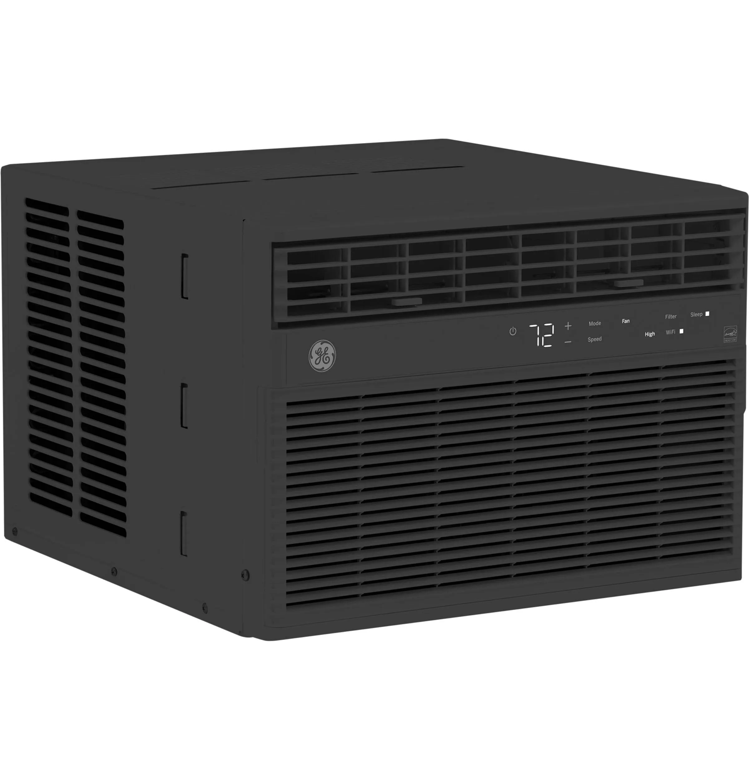 Ge Appliances AHEU08BC Ge Energy Star 8.000 Btu Smart Electronic Window Air Conditioner For Medium Rooms Up To 350 Sq. Ft.. Black