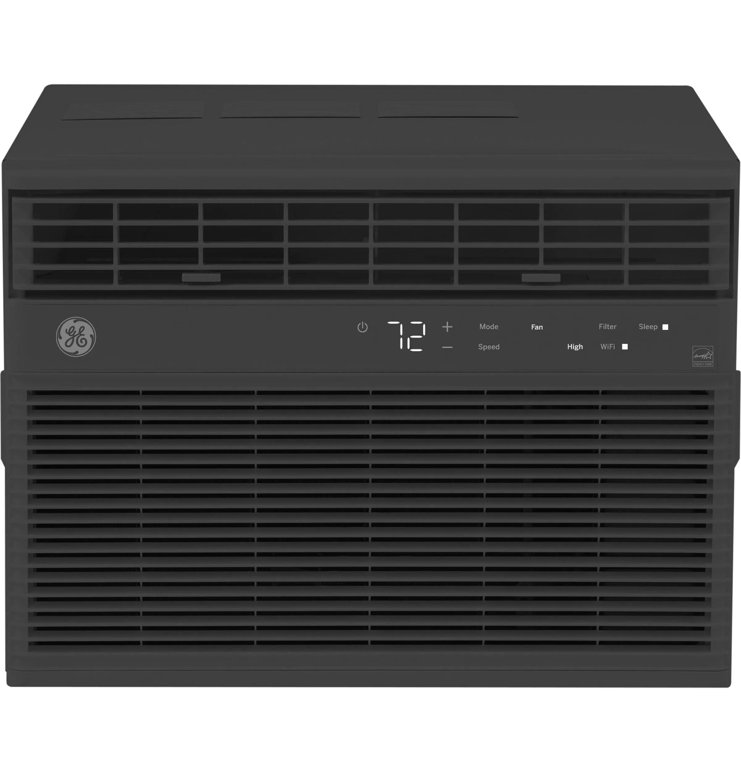 Ge Appliances AHEU08BC Ge Energy Star 8.000 Btu Smart Electronic Window Air Conditioner For Medium Rooms Up To 350 Sq. Ft.. Black