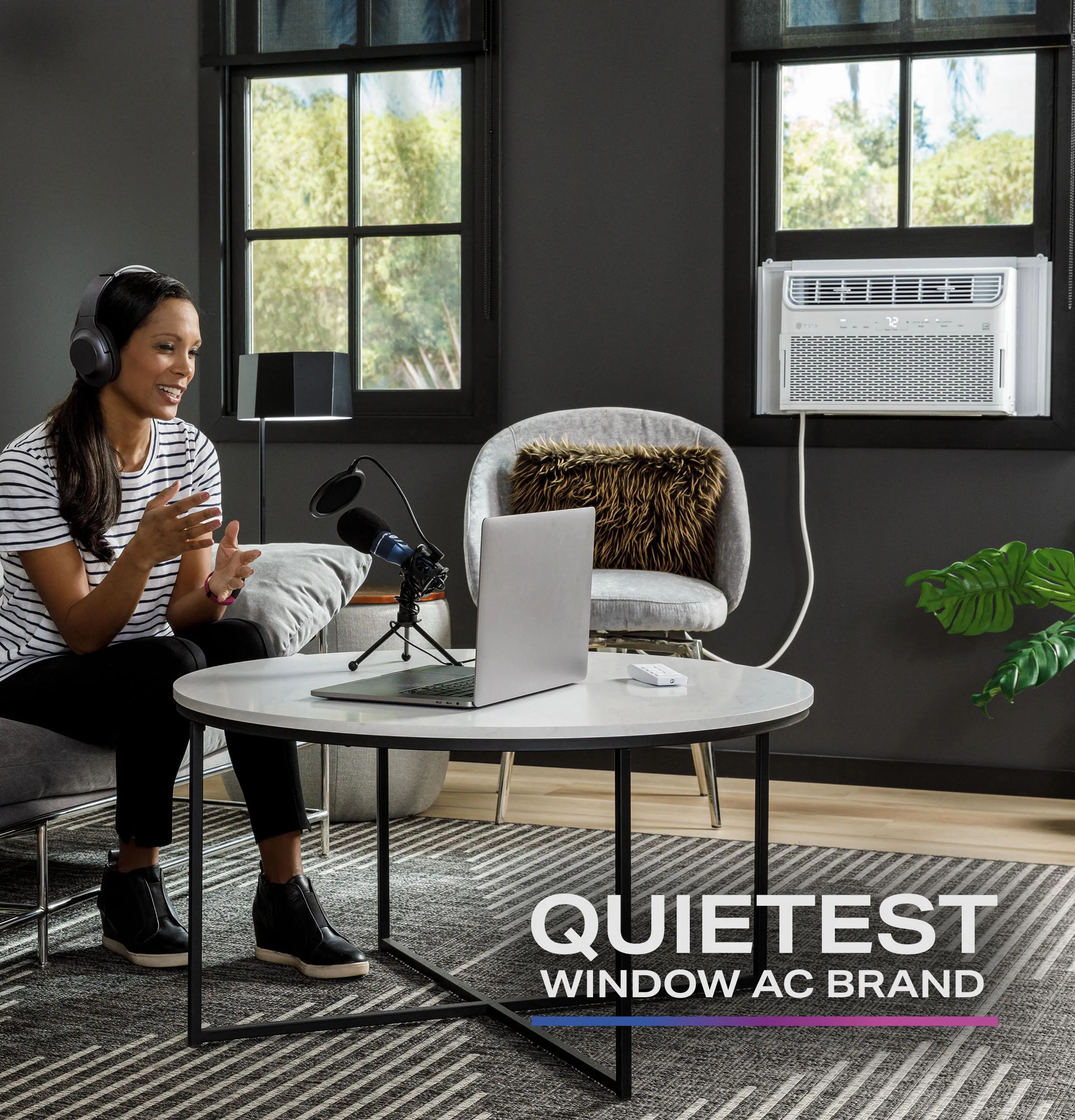 Ge Appliances AHTR10AC Ge Profile&#8482; Energy Star 10.000 Btu Inverter Smart Ultra Quiet Window Air Conditioner For Medium Rooms Up To 450 Sq. Ft.