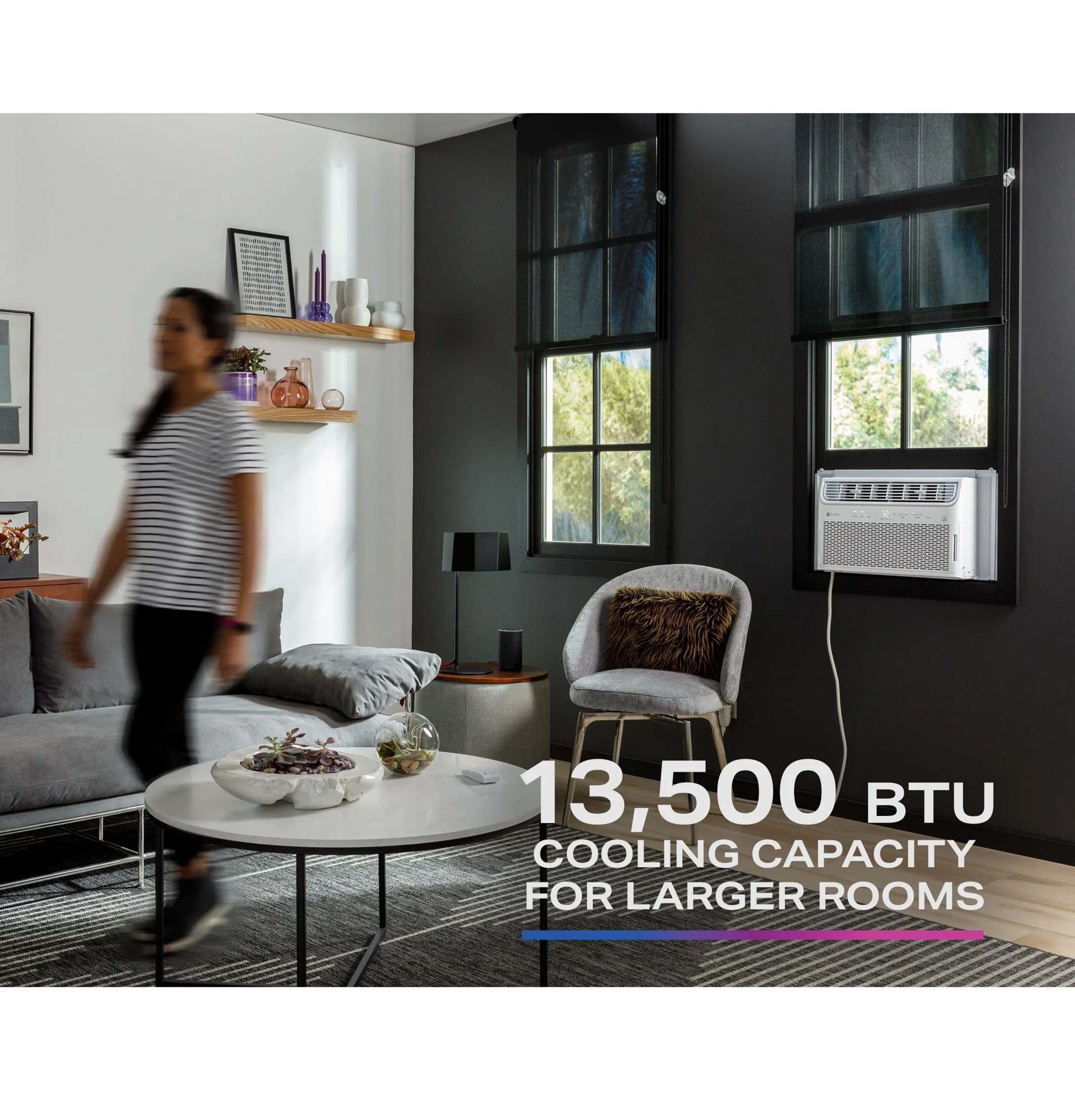 Ge Appliances AHTR14AC Ge Profile&#8482; 13.500 Btu Inverter Smart Ultra Quiet Window Air Conditioner For Large Rooms Up To 700 Sq. Ft.. Energy Star