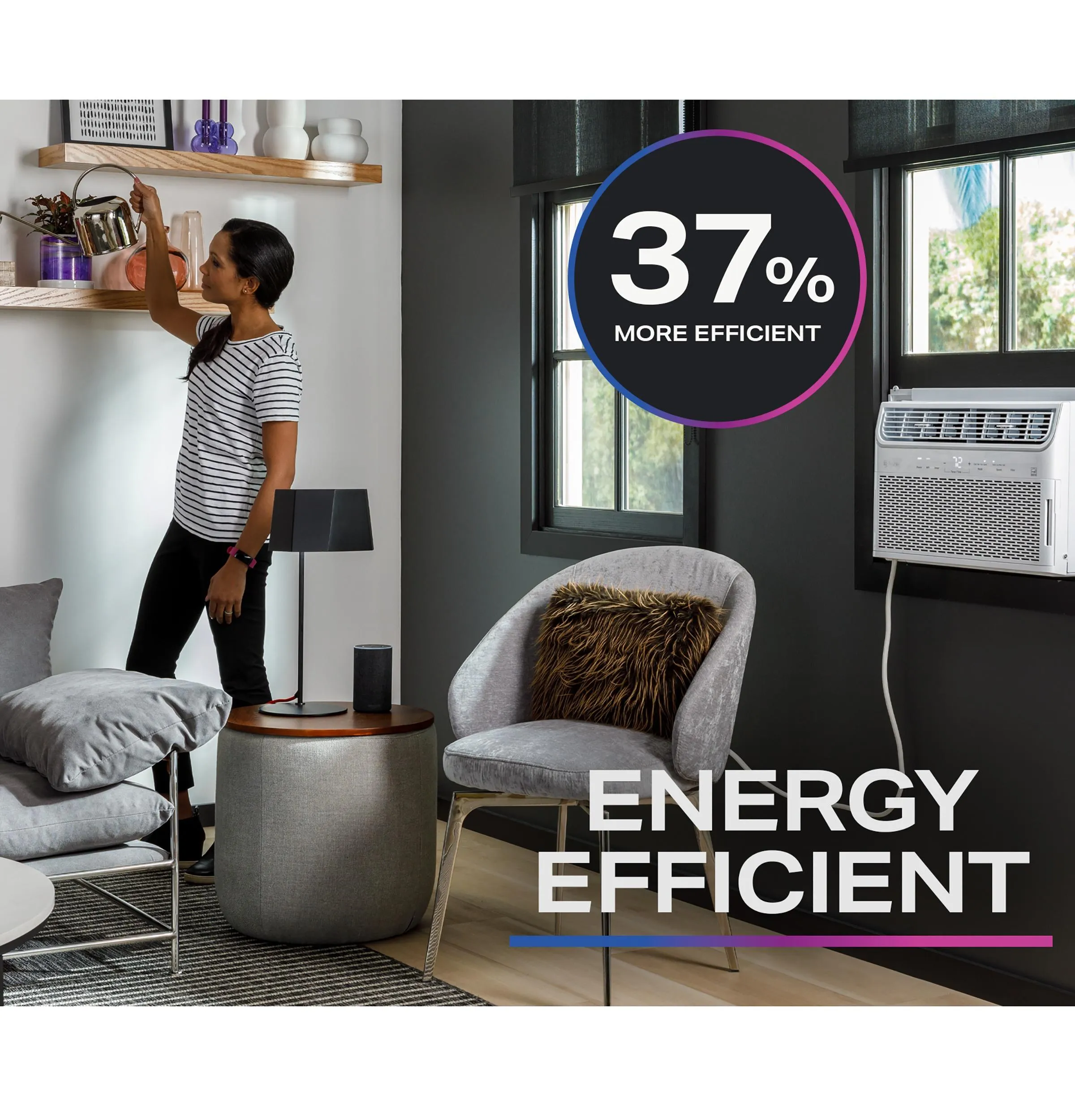 Ge Appliances AHTR14AC Ge Profile&#8482; 13.500 Btu Inverter Smart Ultra Quiet Window Air Conditioner For Large Rooms Up To 700 Sq. Ft.. Energy Star