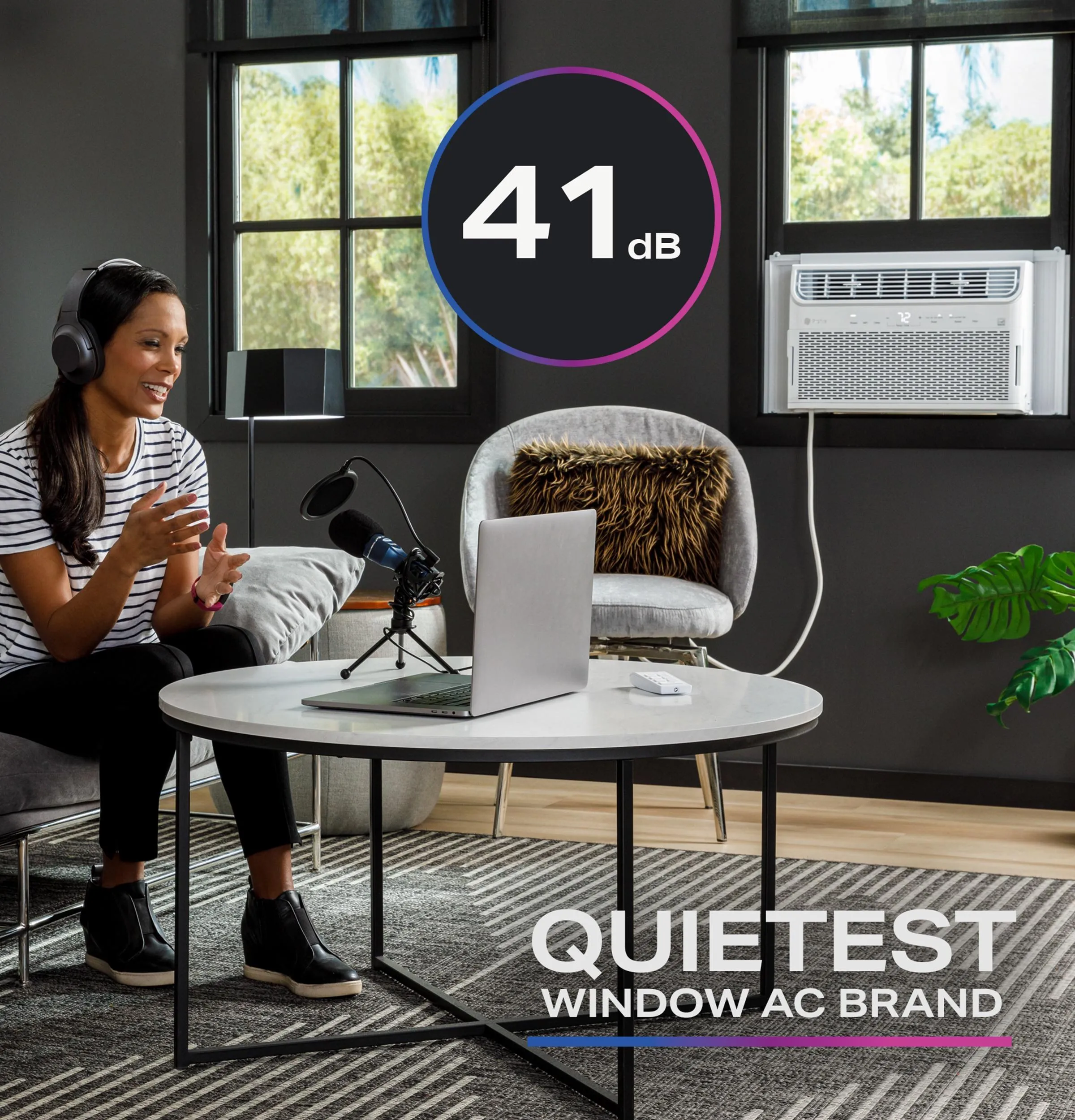 Ge Appliances AHTR14AC Ge Profile&#8482; 13.500 Btu Inverter Smart Ultra Quiet Window Air Conditioner For Large Rooms Up To 700 Sq. Ft.. Energy Star