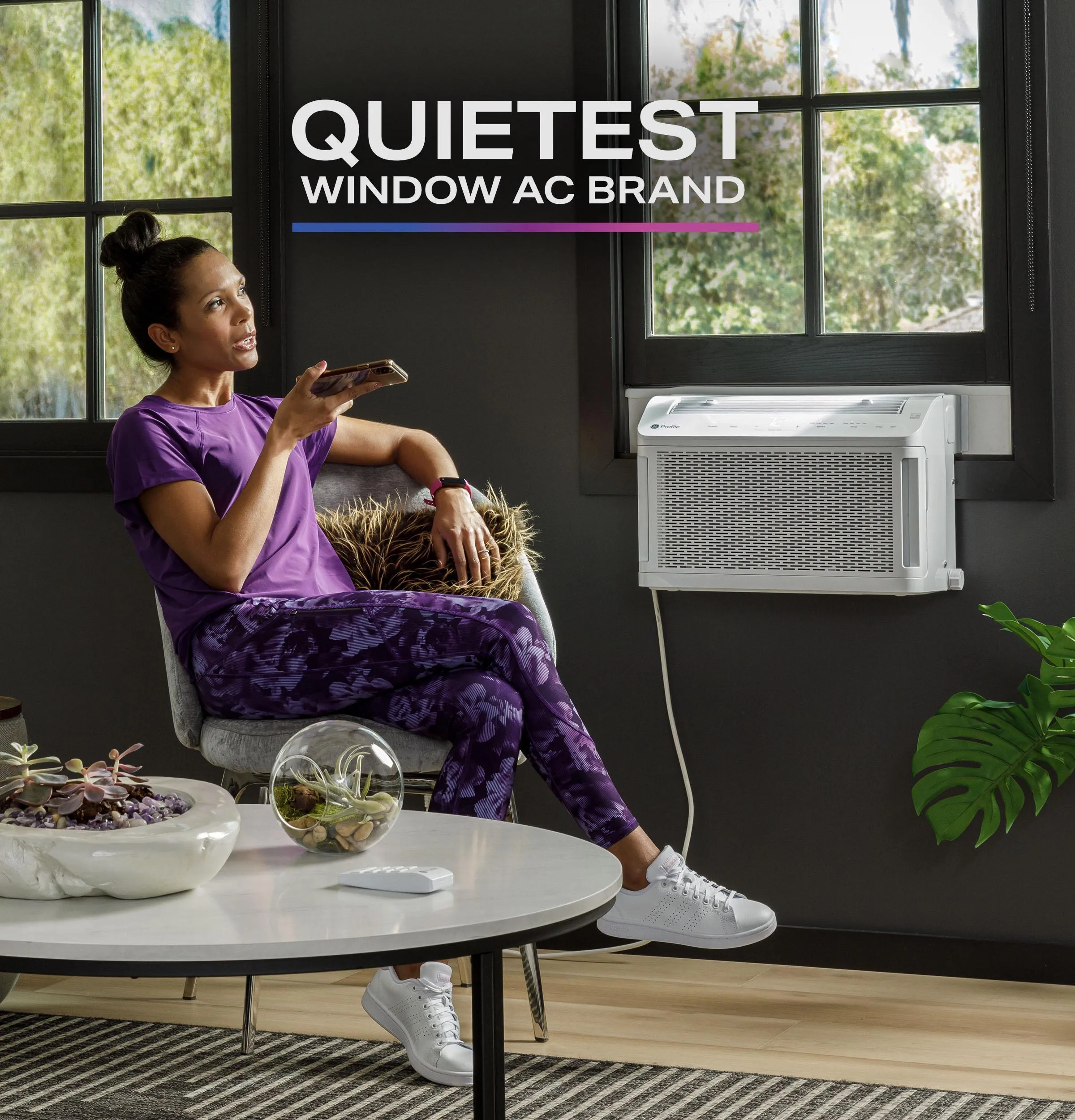 Ge Appliances AHTT08BC Ge Profile Clearview&#8482; 8.300 Btu Smart Ultra Quiet Window Air Conditioner For Medium Rooms Up To 350 Sq. Ft.