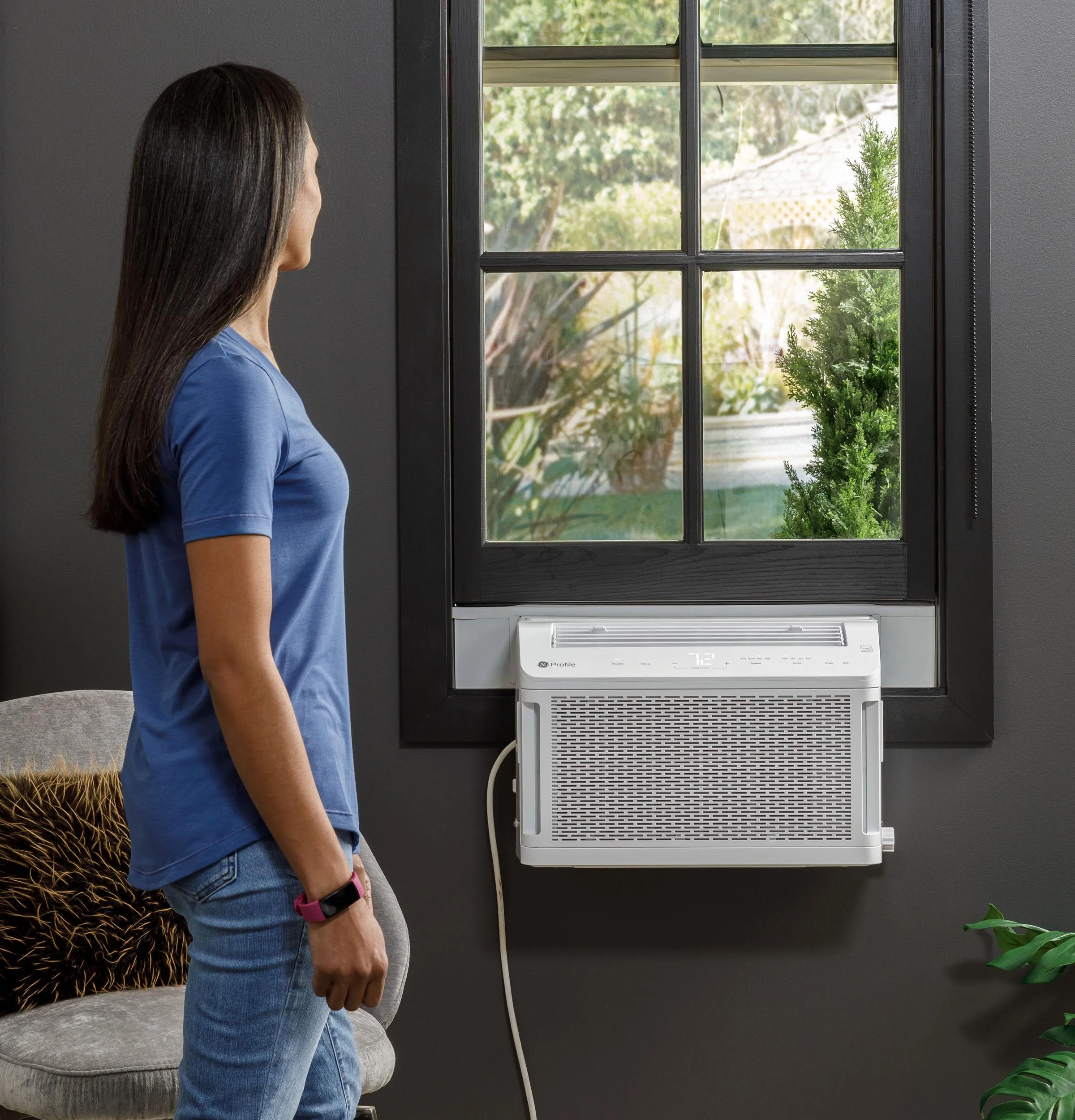 Ge Appliances AHTT08BC Ge Profile Clearview&#8482; 8.300 Btu Smart Ultra Quiet Window Air Conditioner For Medium Rooms Up To 350 Sq. Ft.