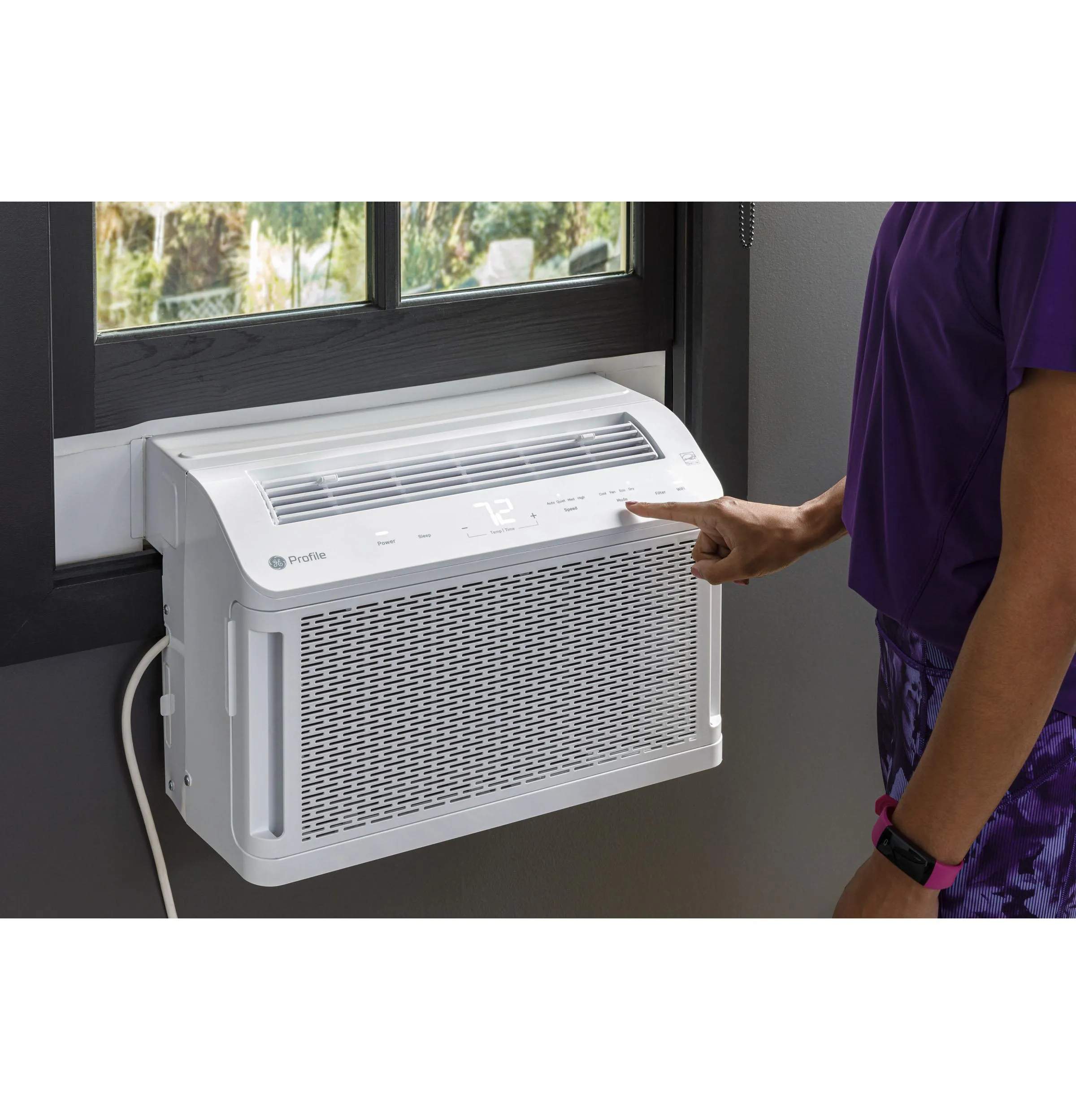 Ge Appliances AHTT08BC Ge Profile Clearview&#8482; 8.300 Btu Smart Ultra Quiet Window Air Conditioner For Medium Rooms Up To 350 Sq. Ft.