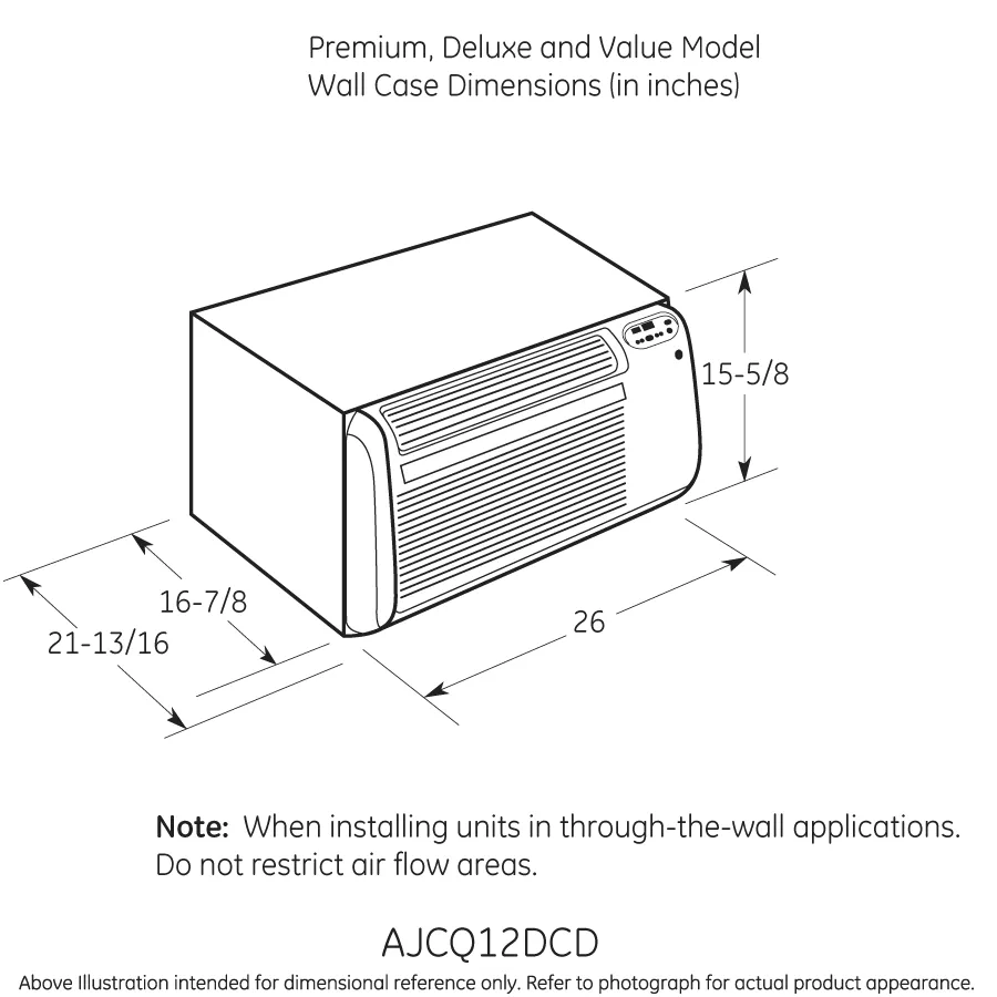 Ge Appliances AJCQ10ACF Ge Series 115 Volt Built-In Cool-Only Room Air Conditioner