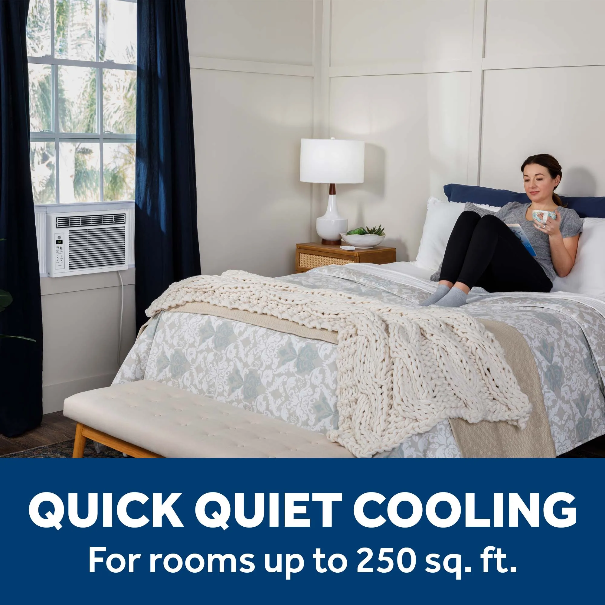 Ge Appliances AWES06BWF Ge 6.000 Btu Electronic Window Air Conditioner For Small Rooms Up To 250 Sq Ft.