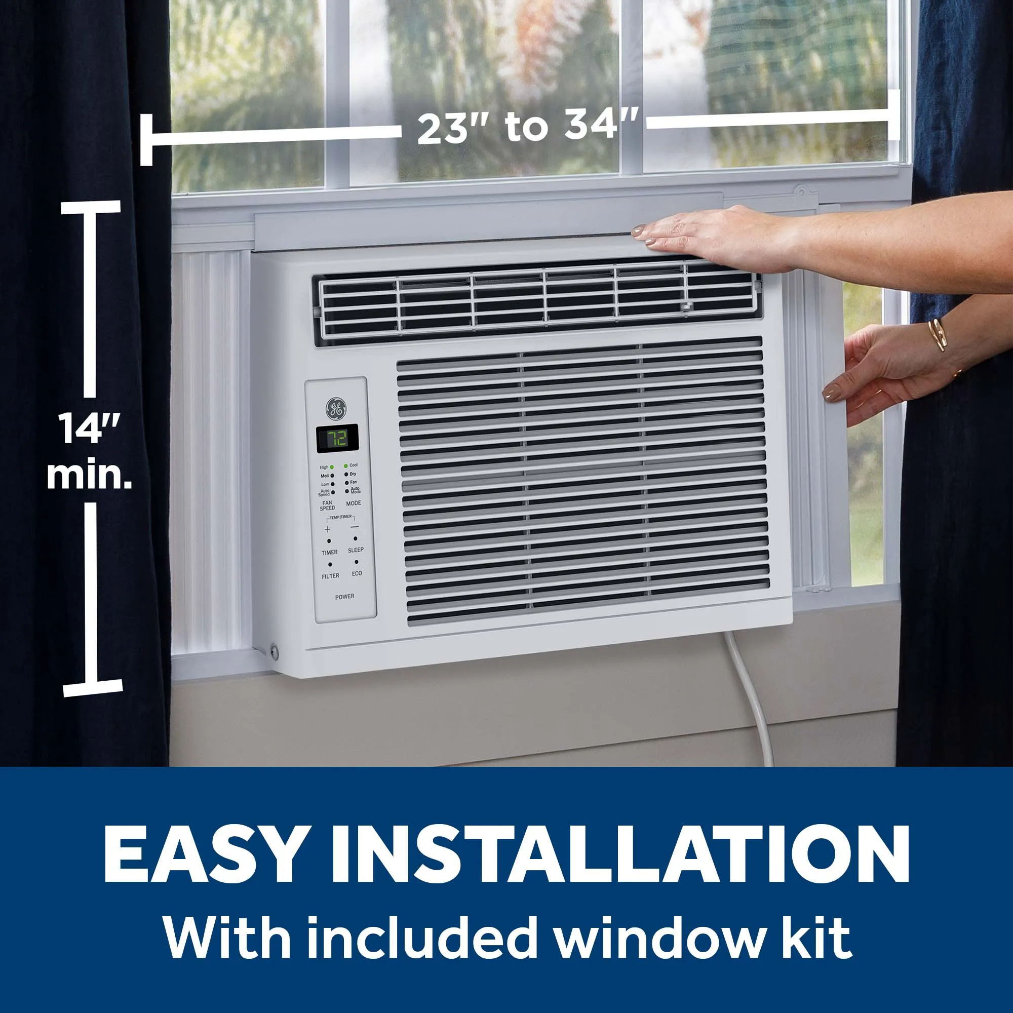 Ge Appliances AWES06BWF Ge 6.000 Btu Electronic Window Air Conditioner For Small Rooms Up To 250 Sq Ft.