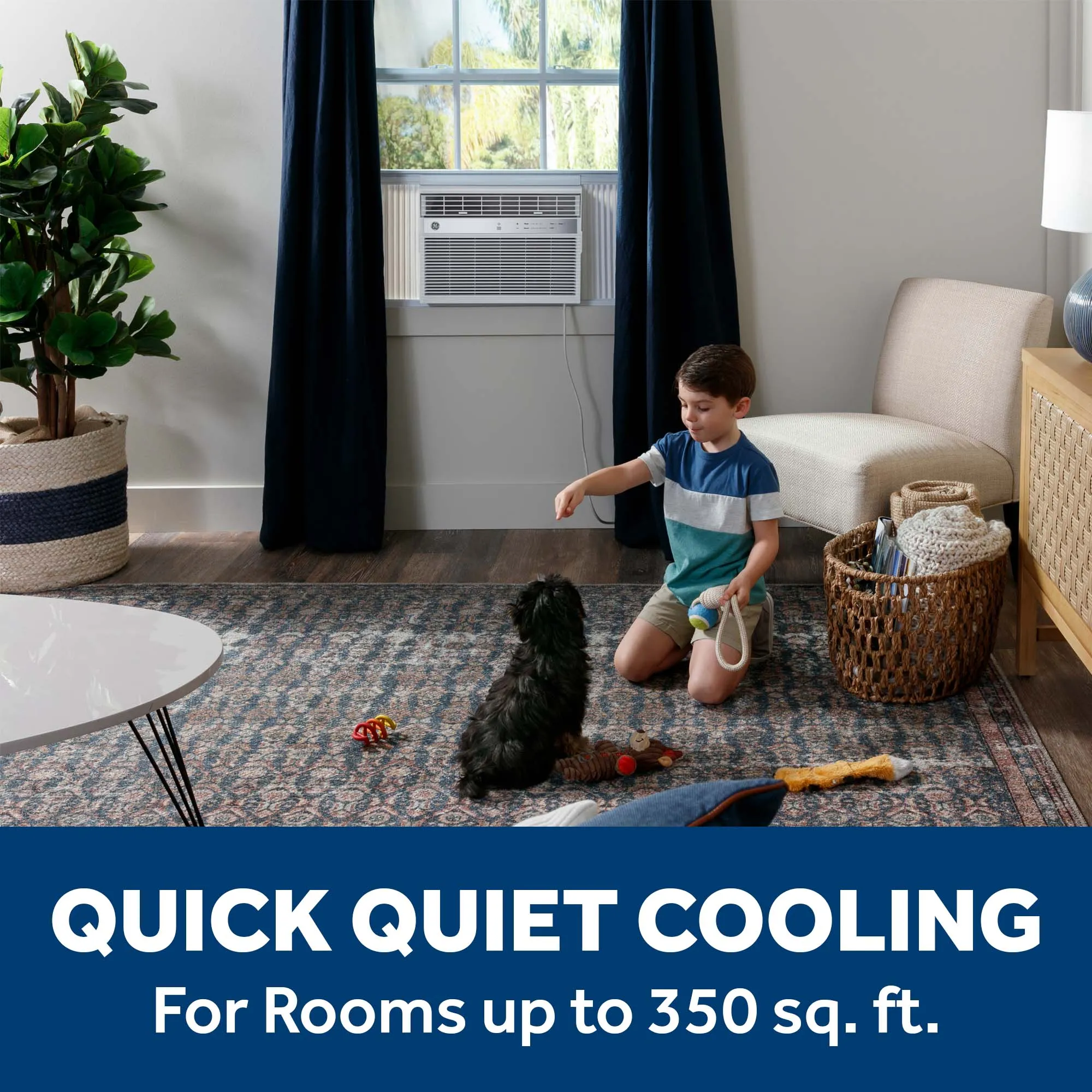 Ge Appliances AWES08WWF Ge 8.000 Btu Smart Electronic Window Air Conditioner For Medium Rooms Up To 350 Sq. Ft.