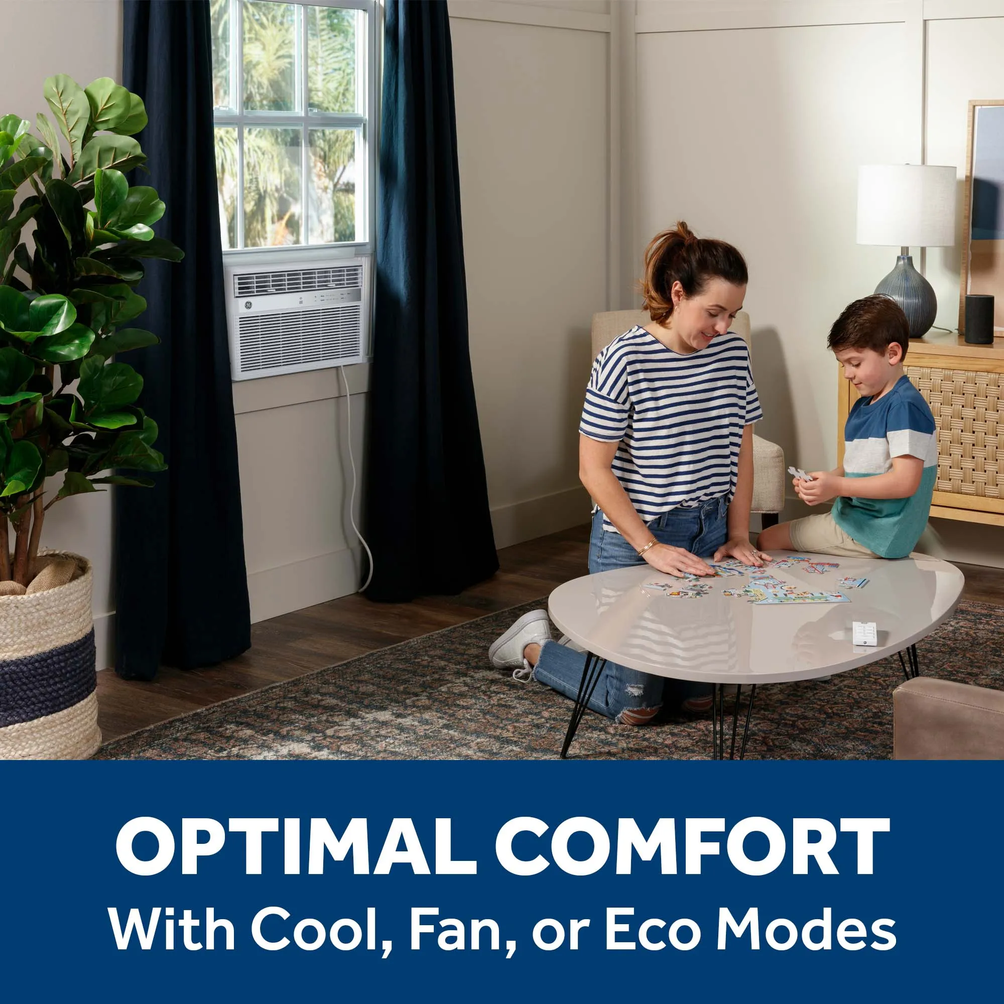 Ge Appliances AWES08WWF Ge 8.000 Btu Smart Electronic Window Air Conditioner For Medium Rooms Up To 350 Sq. Ft.