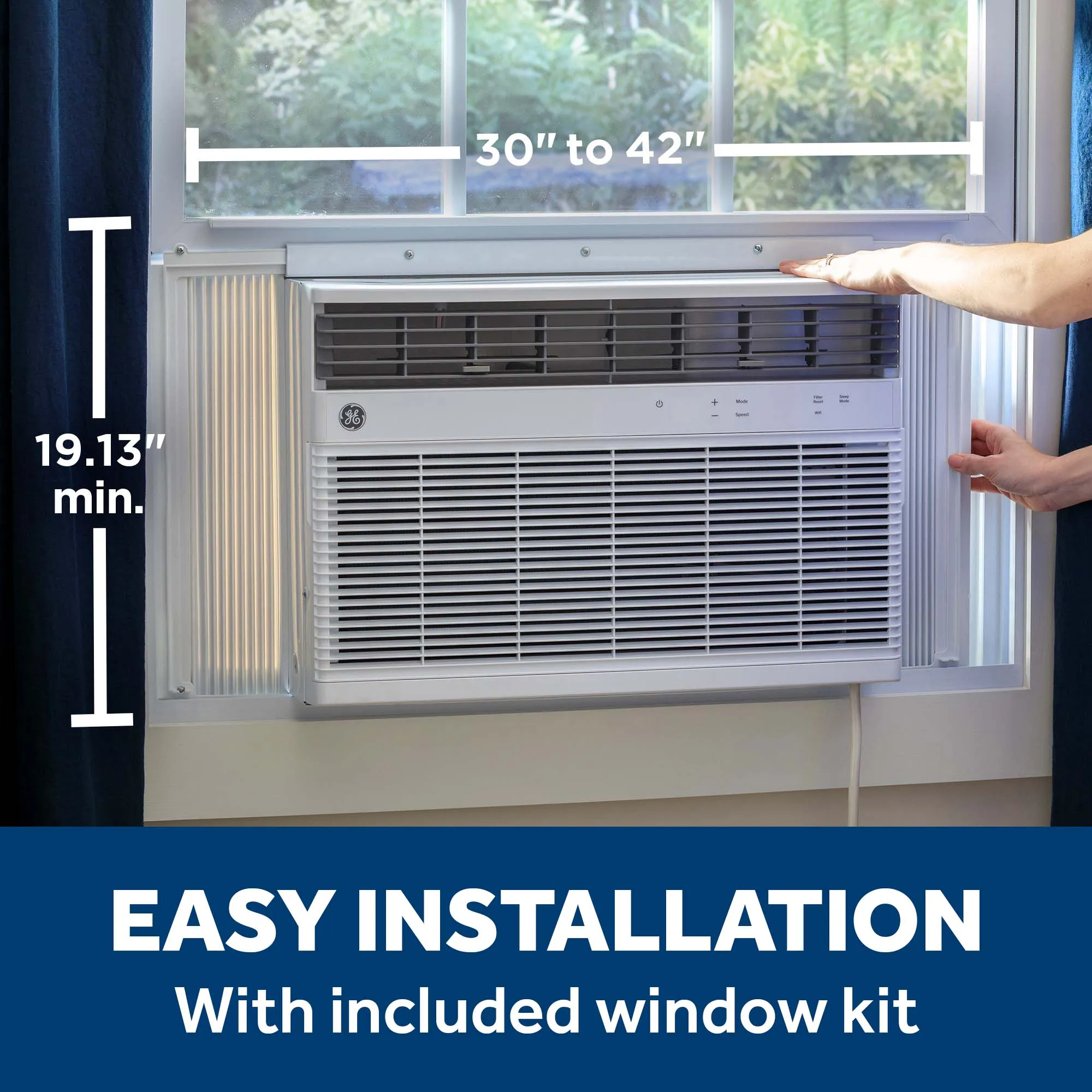 Ge Appliances AWGH18WWF Ge 18.000 Btu Smart Heat/Cool Electronic Window Air Conditioner For Extra-Large Rooms Up To 1000 Sq. Ft.