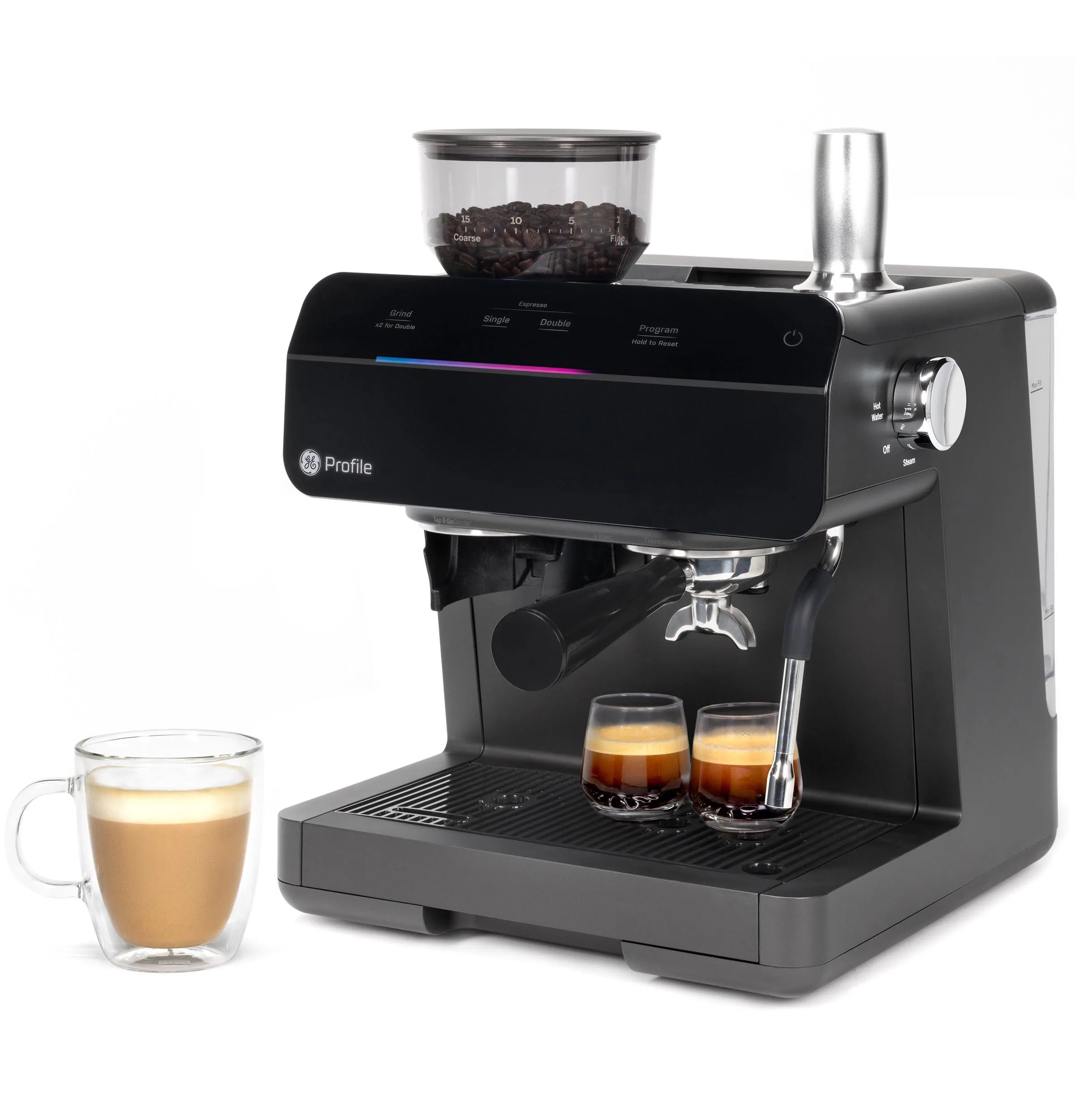 Ge Appliances P7CESAS6RBB Ge Profile&#8482; Semi Automatic Espresso Machine   Frother