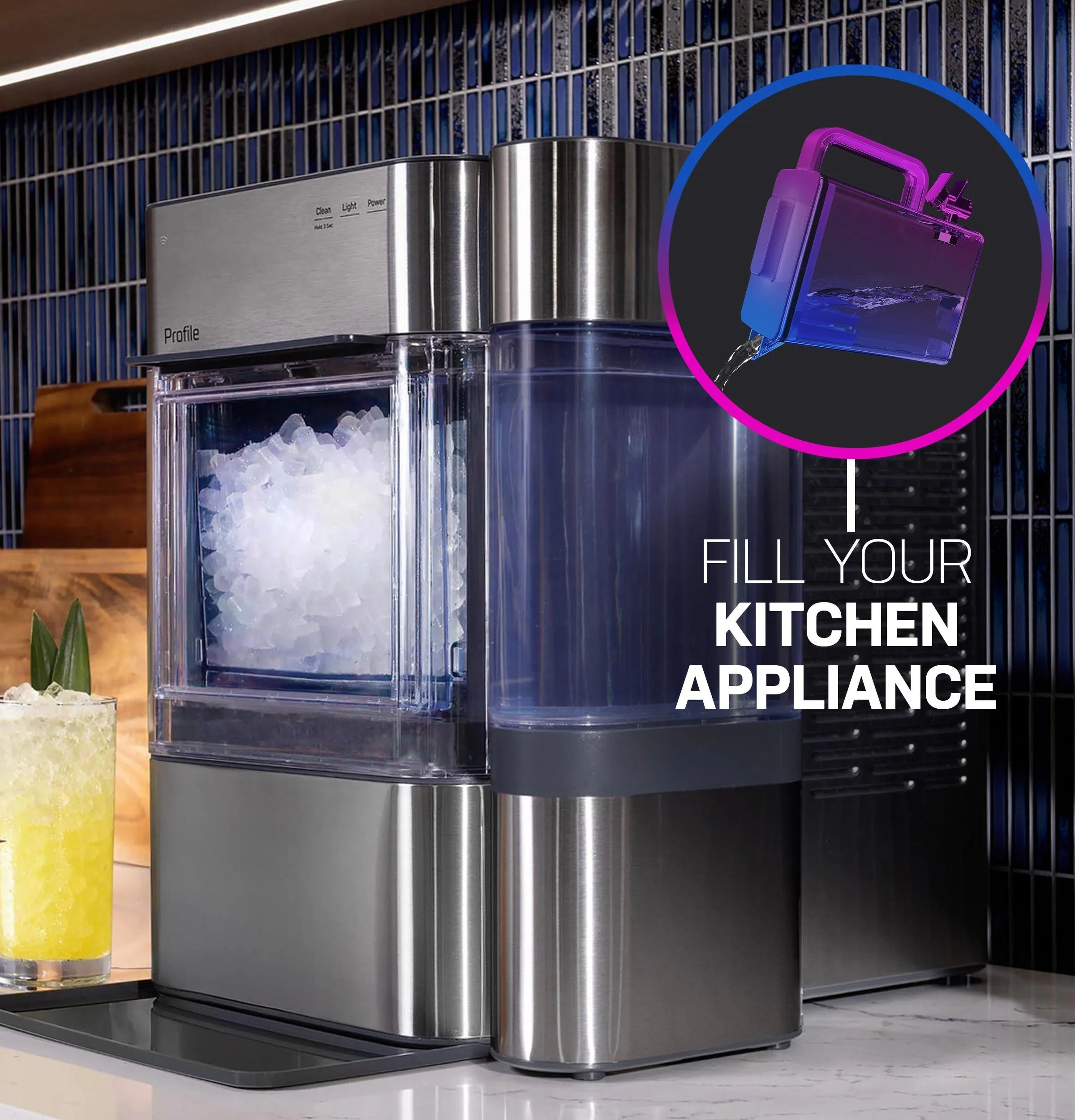 Ge Appliances PAE28BYTFS Ge Profile&#8482; Energy Star 28.3 Cu. Ft. Quad-Door Refrigerator With Dual-Dispense Autofill Pitcher