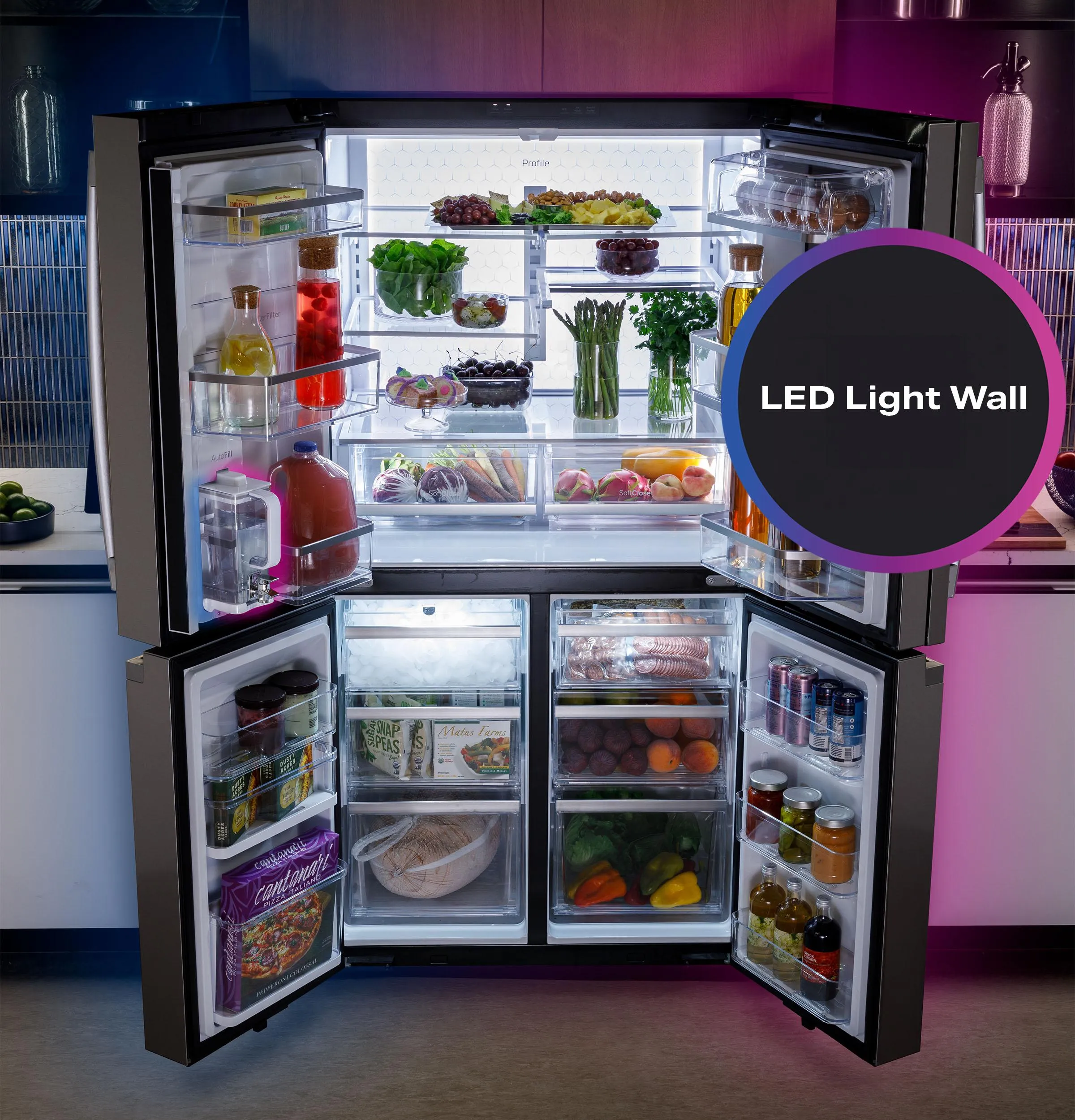 Ge Appliances PAE28BYTFS Ge Profile&#8482; Energy Star 28.3 Cu. Ft. Quad-Door Refrigerator With Dual-Dispense Autofill Pitcher
