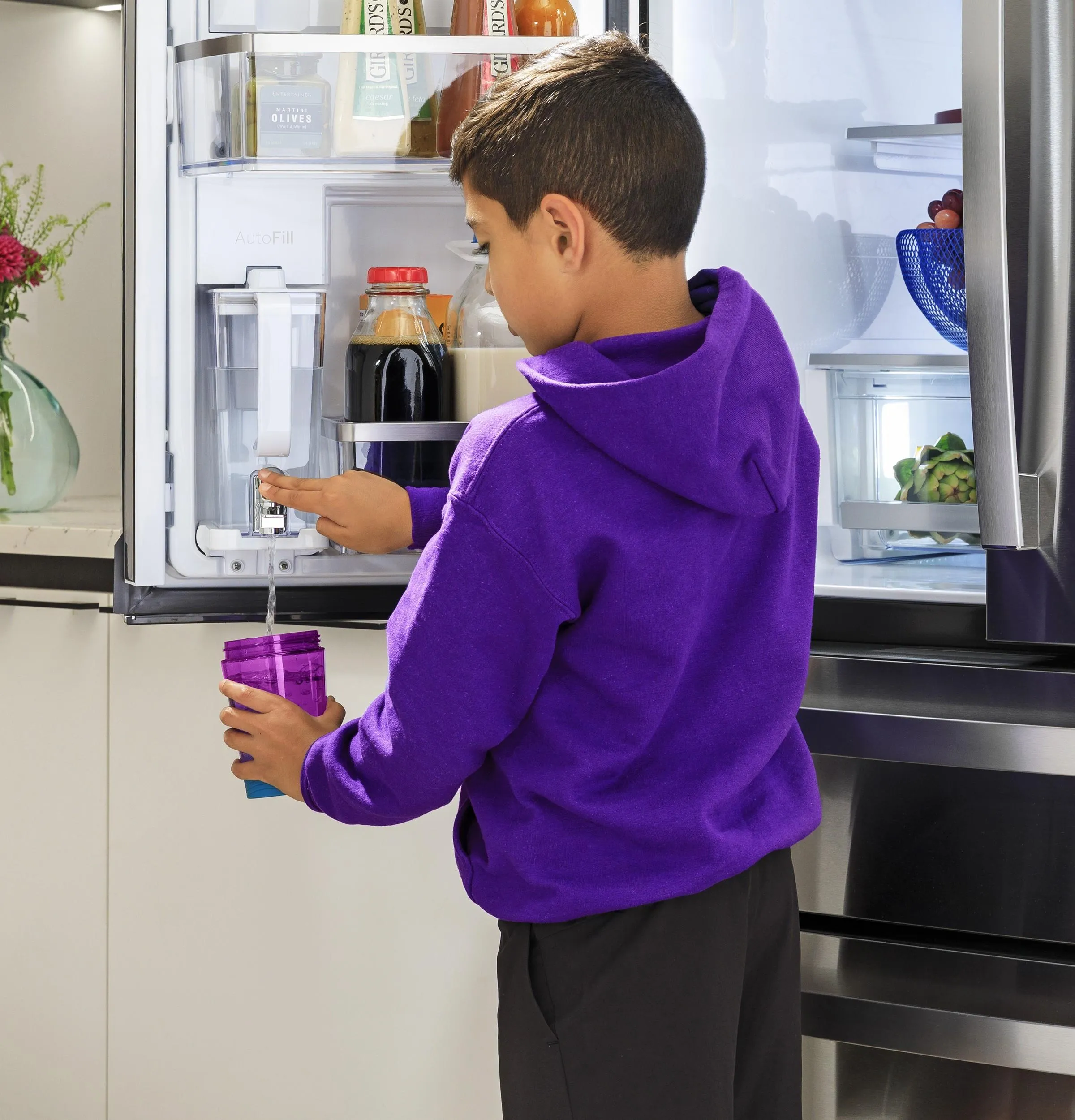 Ge Appliances PAE28BYTFS Ge Profile&#8482; Energy Star 28.3 Cu. Ft. Quad-Door Refrigerator With Dual-Dispense Autofill Pitcher