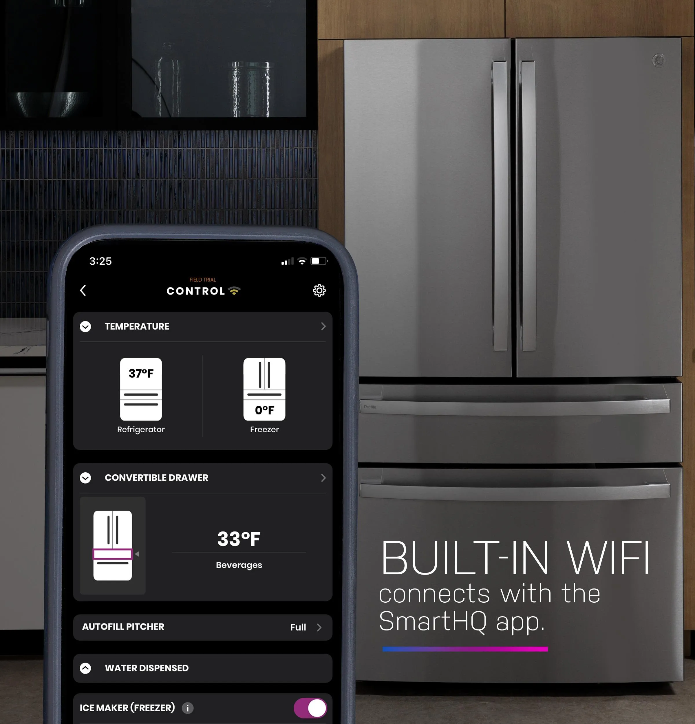 Ge Appliances PAE28BYTFS Ge Profile&#8482; Energy Star 28.3 Cu. Ft. Quad-Door Refrigerator With Dual-Dispense Autofill Pitcher