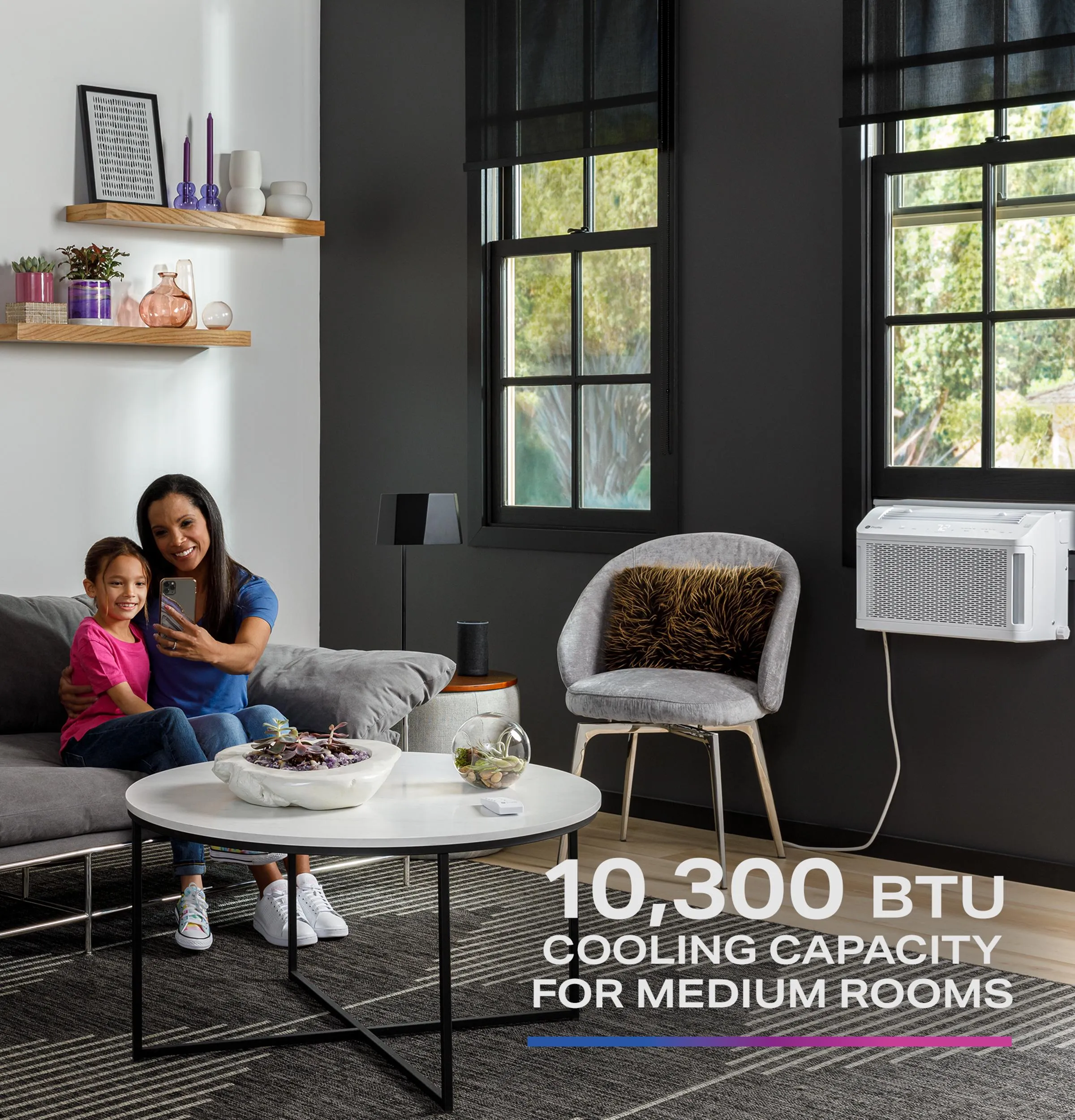 Ge Appliances PHNT10CC Ge Profile Clearview&#8482; 10.300 Btu Inverter Smart Ultra Quiet Window Air Conditioner For Medium Rooms Up To 450 Sq. Ft.
