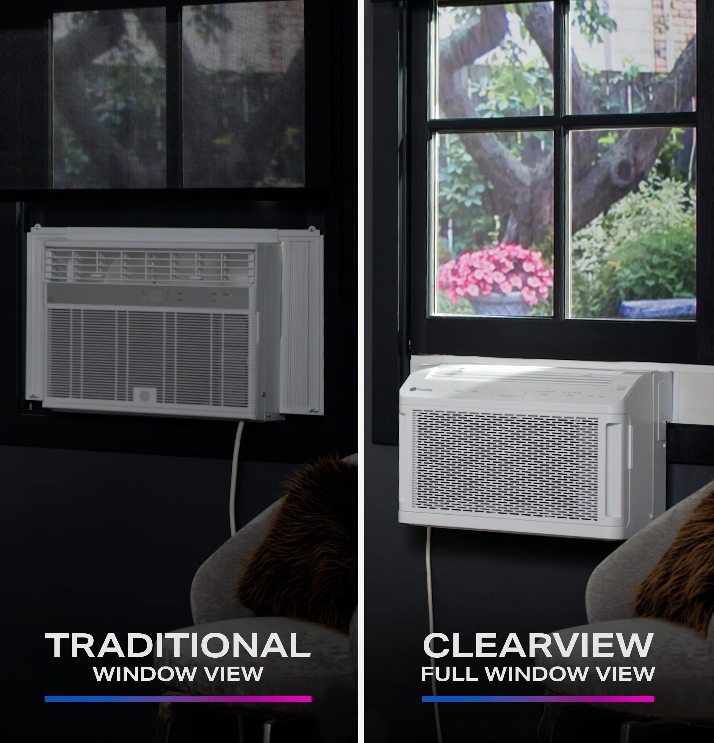 Ge Appliances PHNT10CC Ge Profile Clearview&#8482; 10.300 Btu Inverter Smart Ultra Quiet Window Air Conditioner For Medium Rooms Up To 450 Sq. Ft.