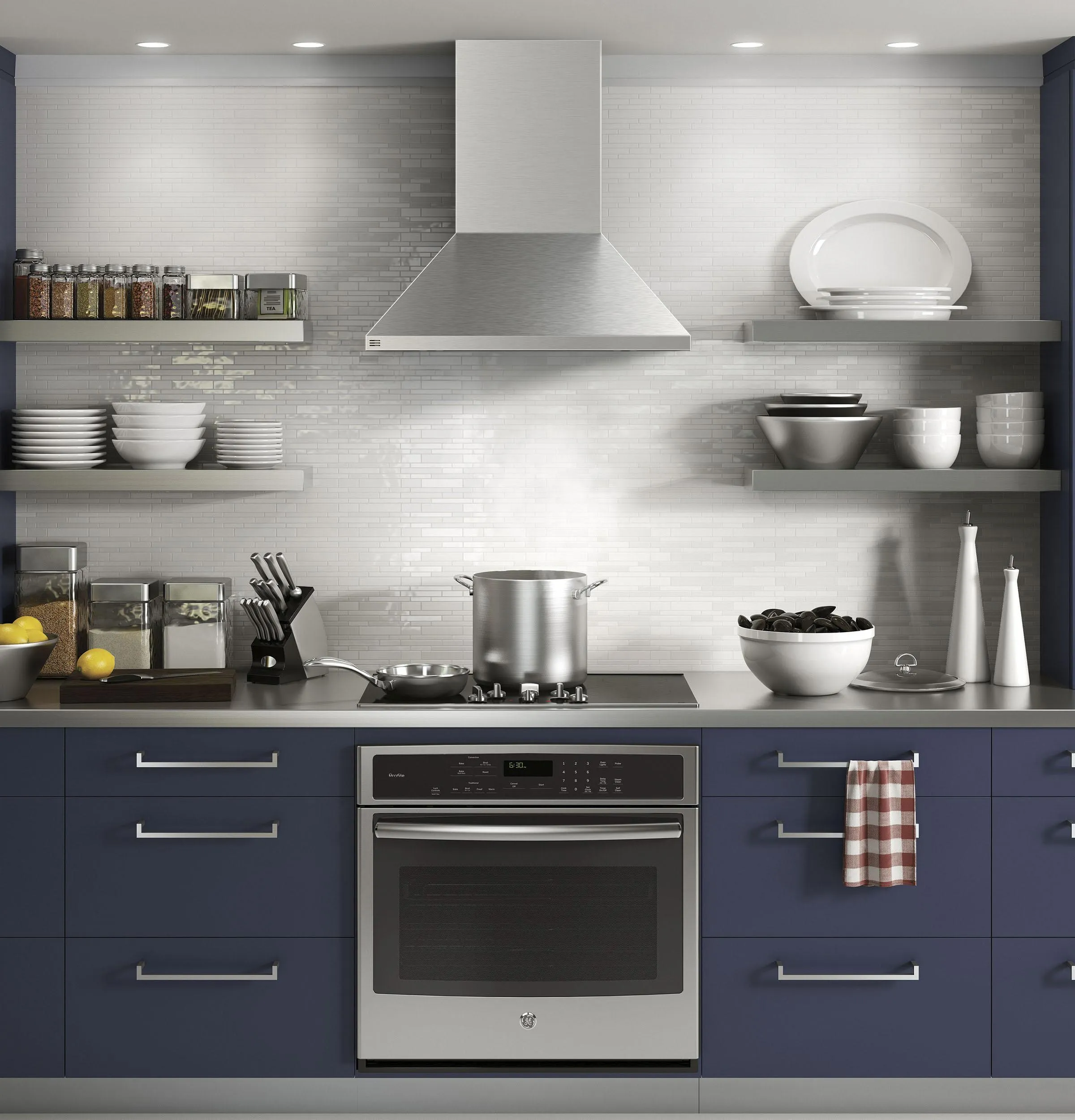 Ge Appliances PVW1030SWSS Ge Profile 30 Wall-Mount Pyramid Chimney Vent Hood With Clean Air Sensors
